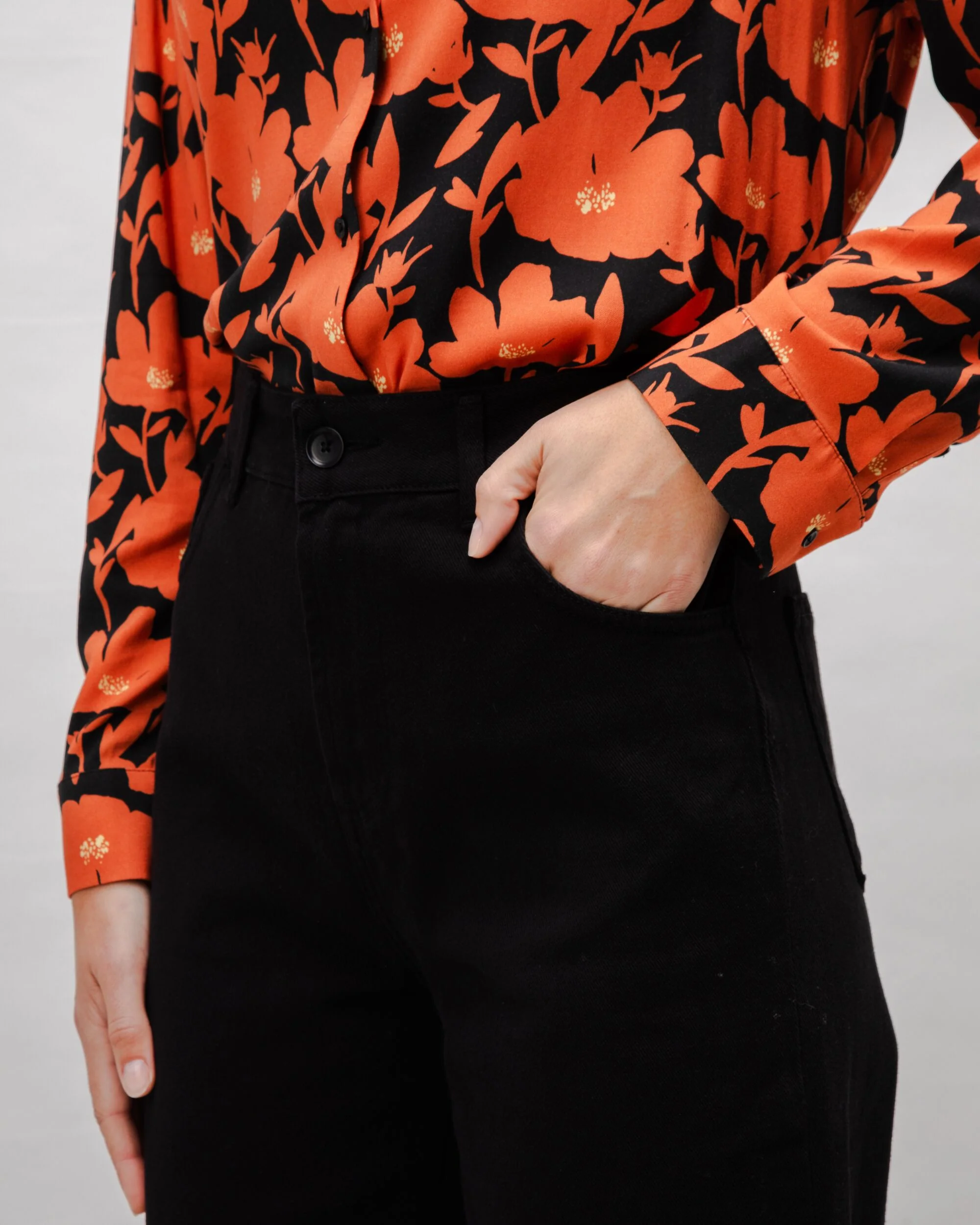 5 Pocket Twill Pants Black - Image 4
