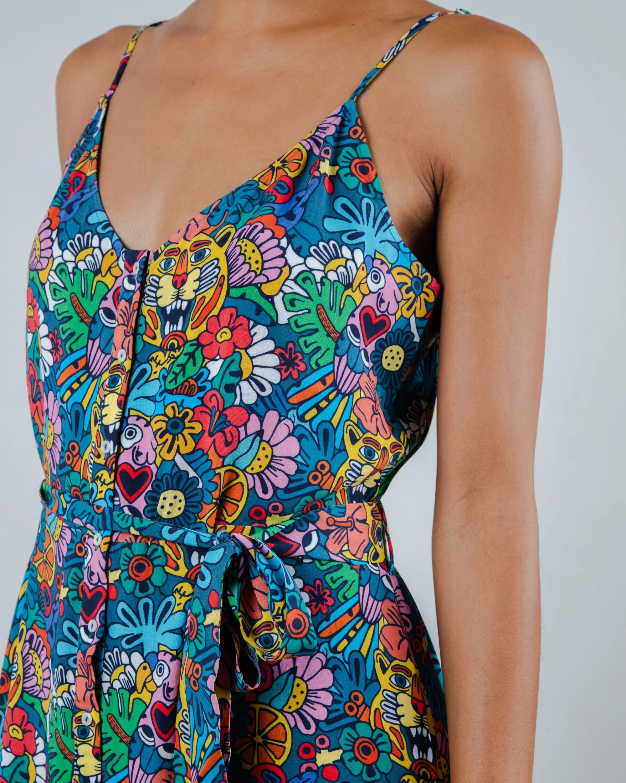 Asis Percales Tutti Frutti Strap Dress - Image 3