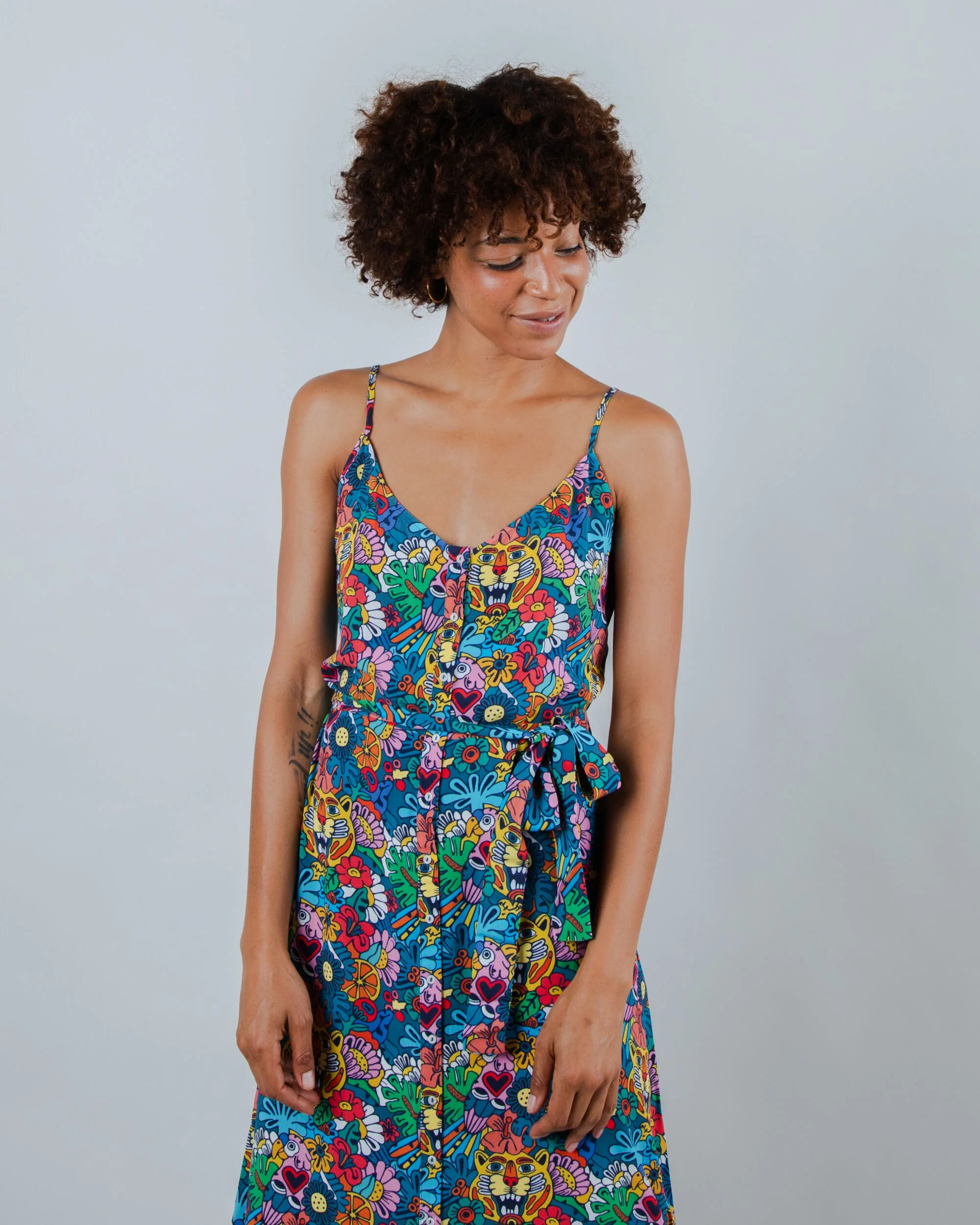 Asis Percales Tutti Frutti Strap Dress - Image 4