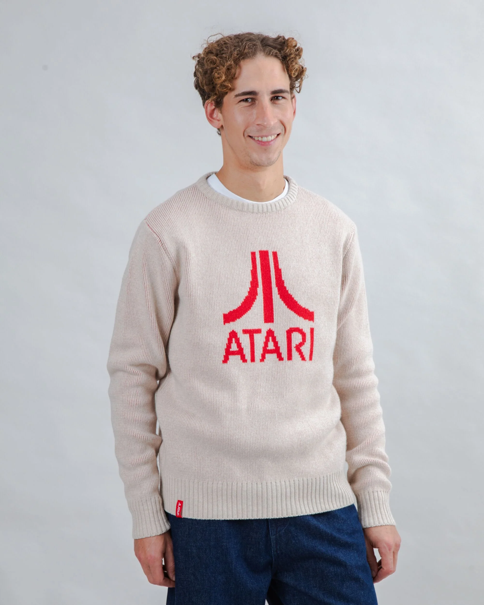 Atari Sweater Logo Jacquard Red - Image 2