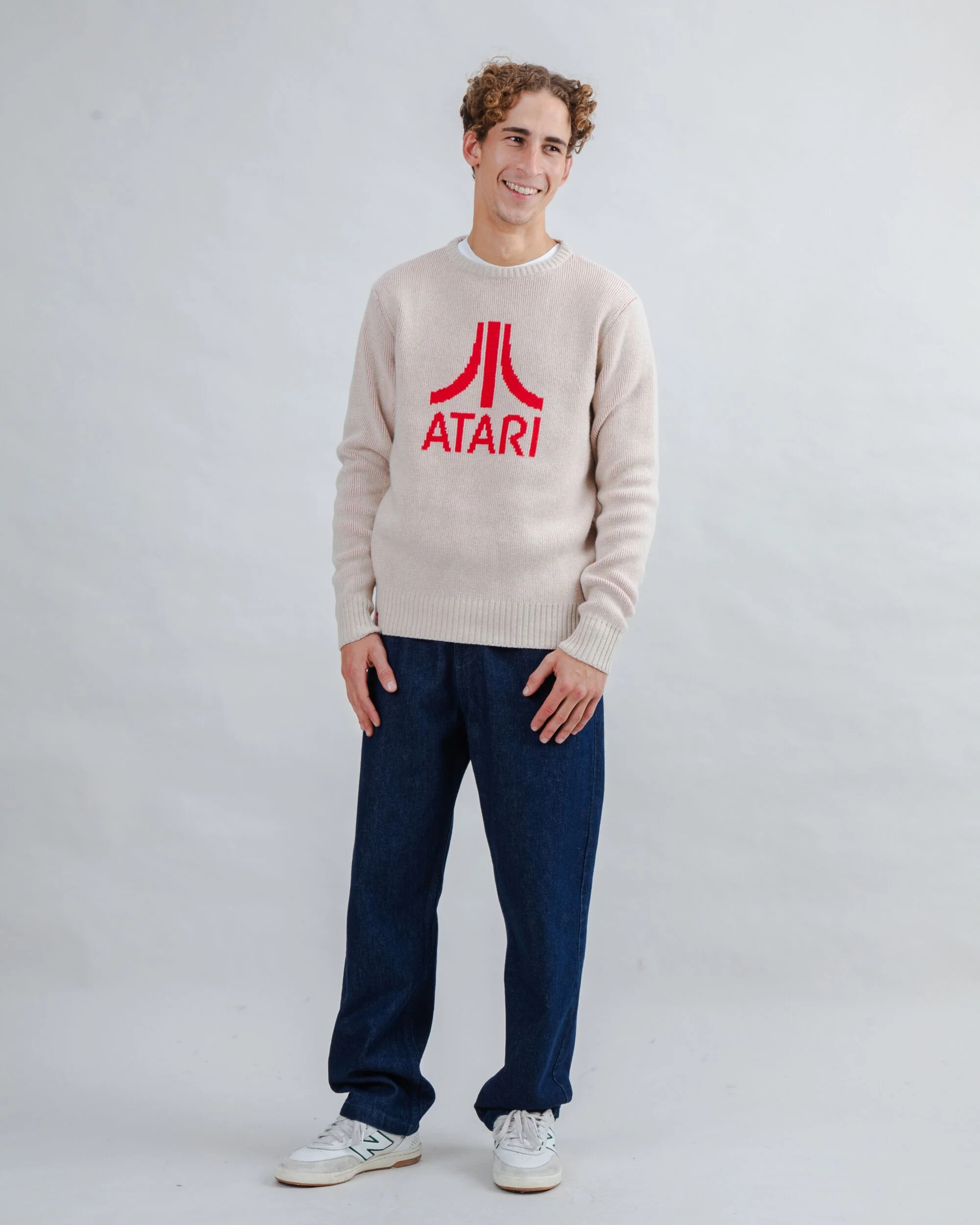 Atari Sweater Logo Jacquard Red - Image 3