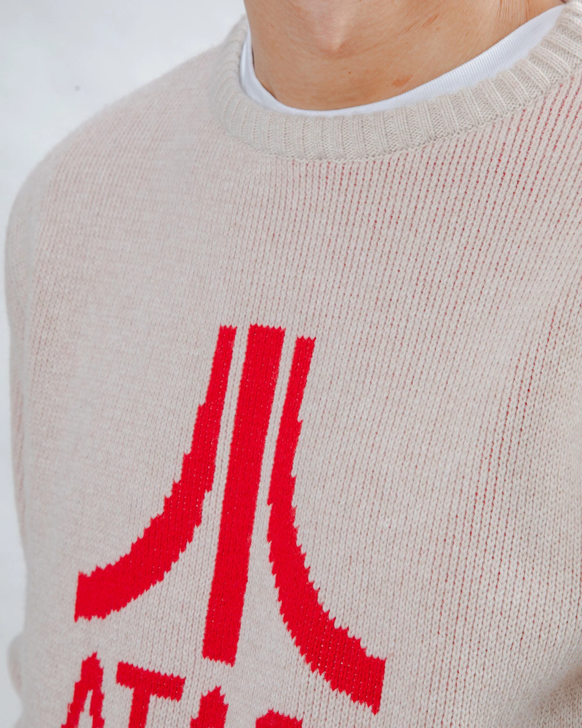 Atari Sweater Logo Jacquard Red - Image 4