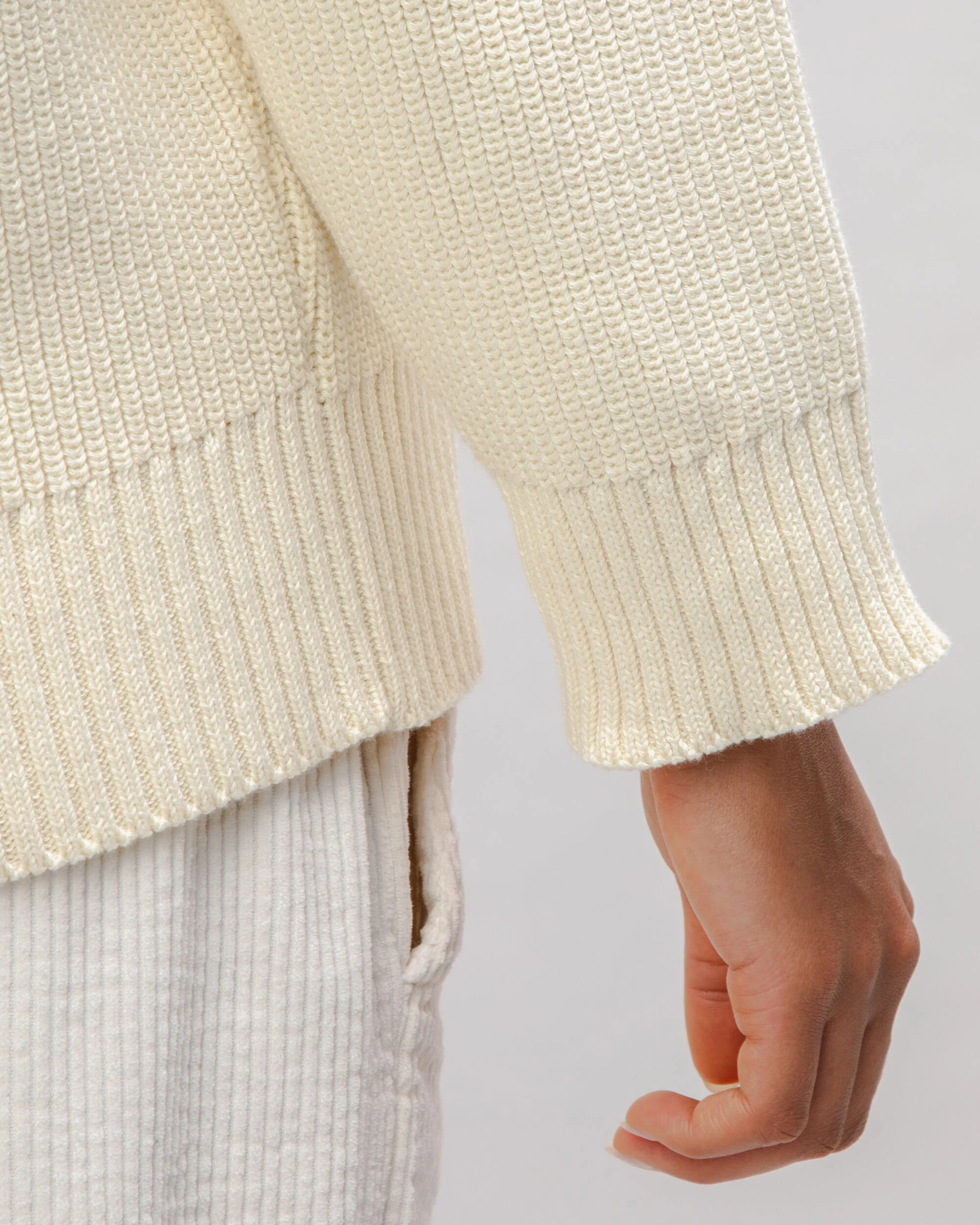 Bicolor Cotton Sweater Blue - Image 7