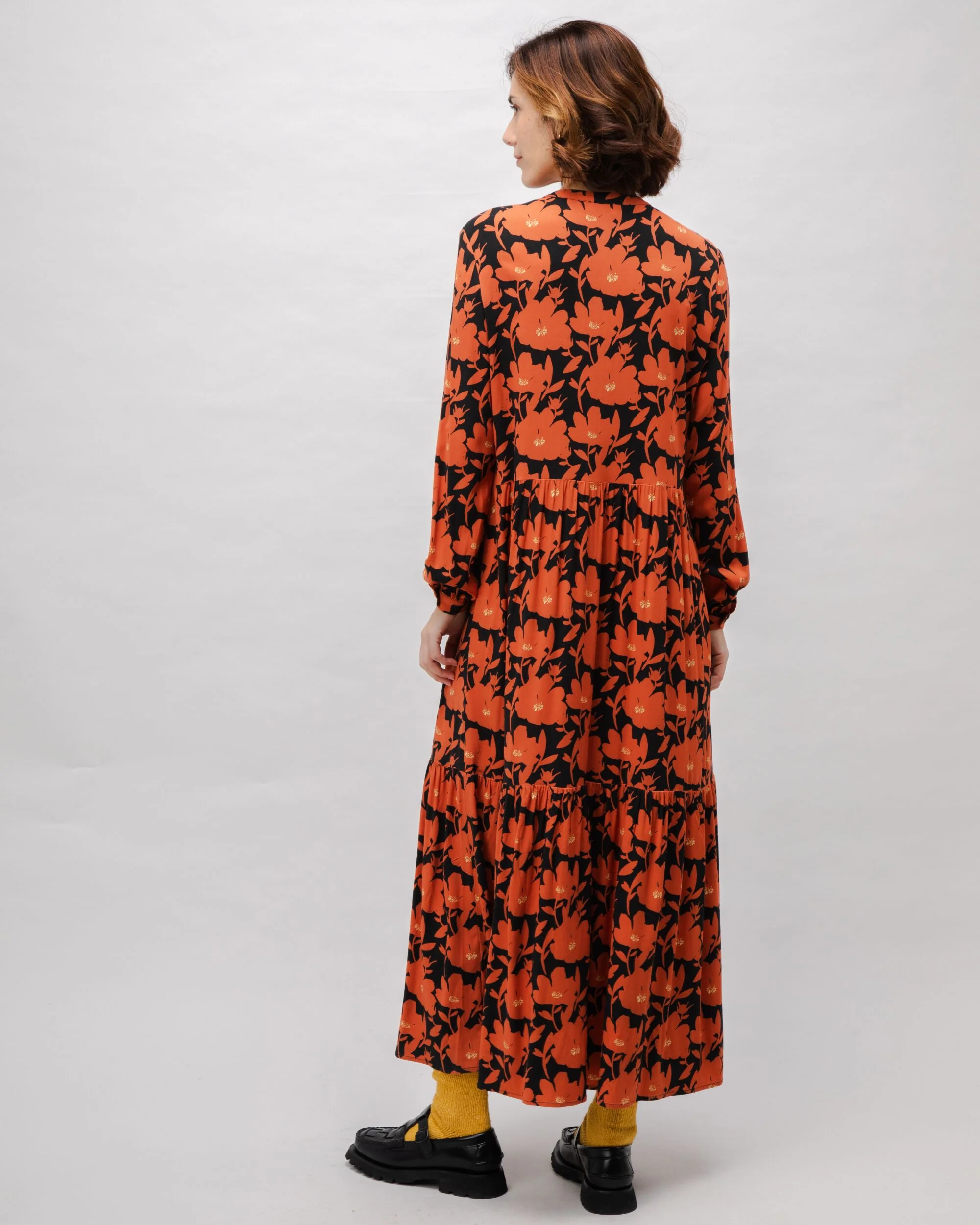 Bloom Romantic Viscose Long Dress Black - Image 4
