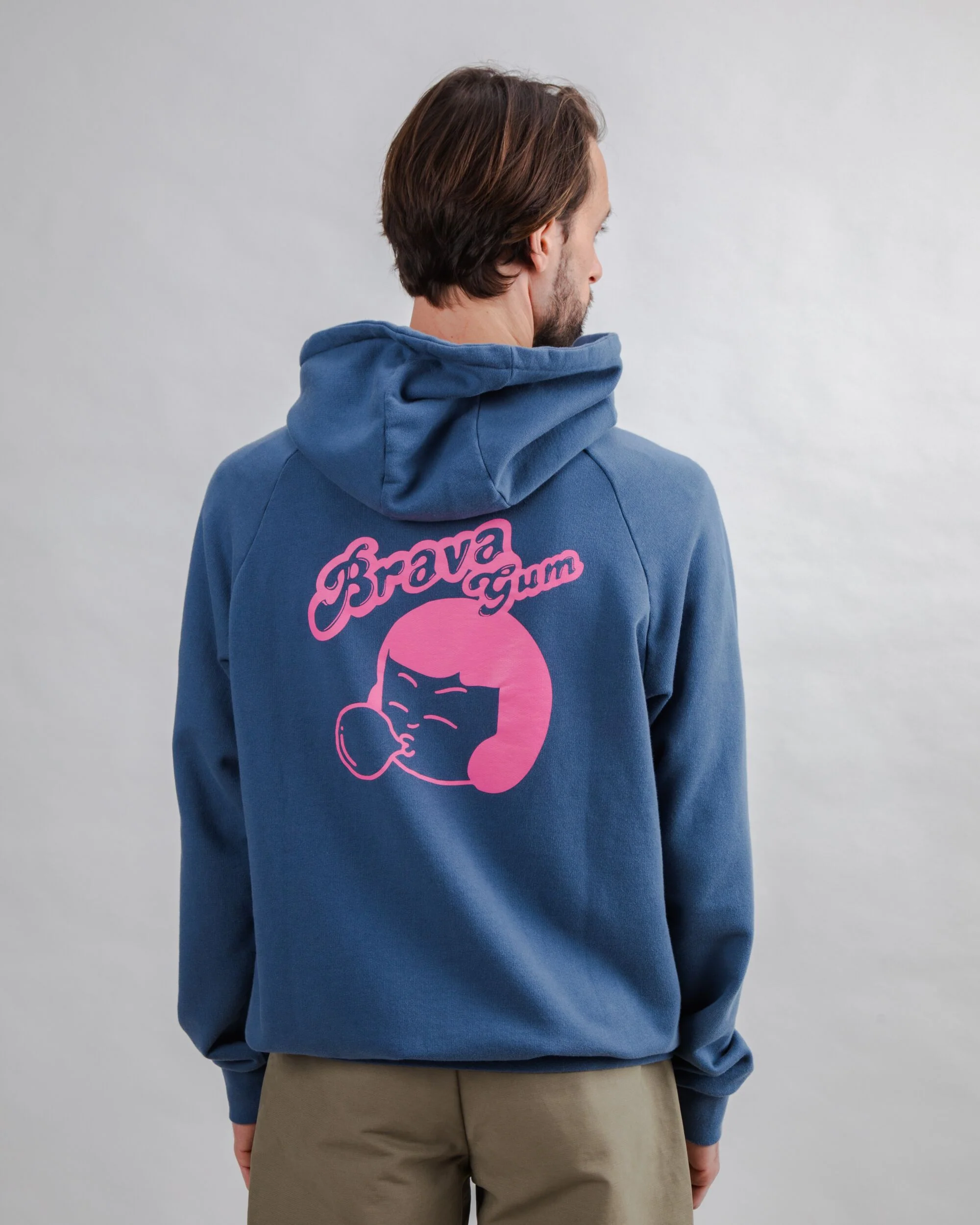Brava Gum Hoodie Sweatshirt Indigo - Image 5