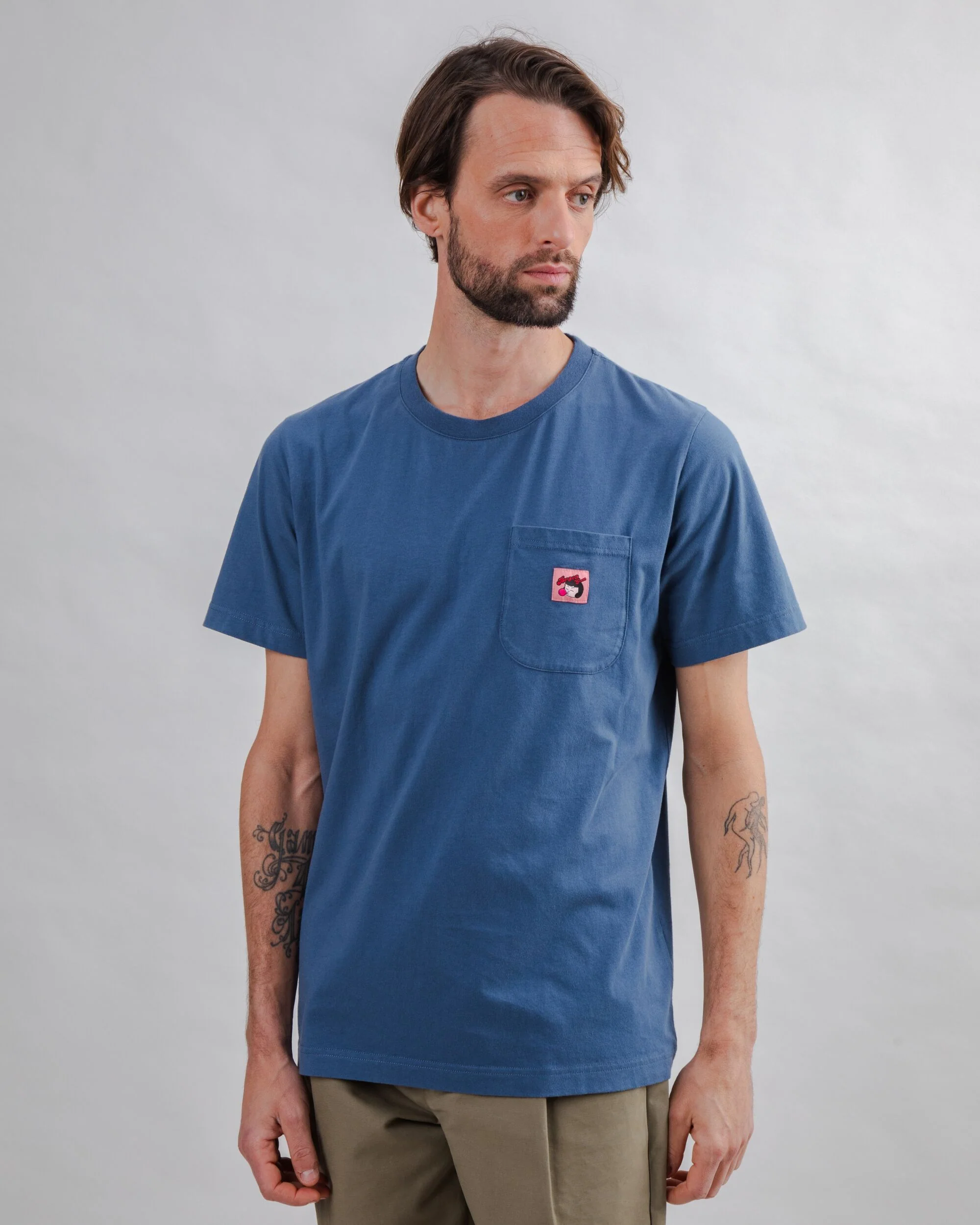 Brava Gum Label T-shirt Indigo - Image 2