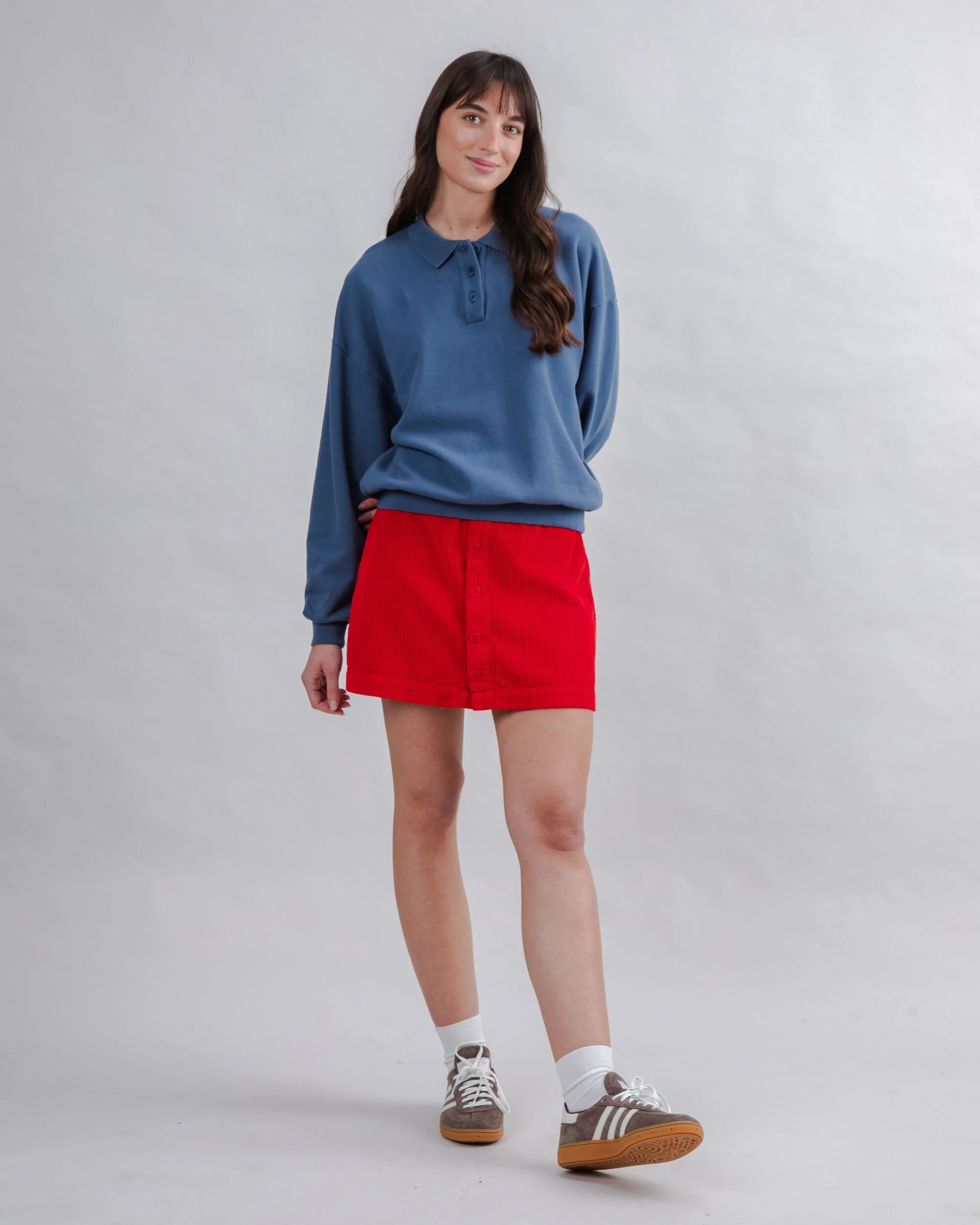 Brava Gum Polo Sweatshirt Indigo - Image 3
