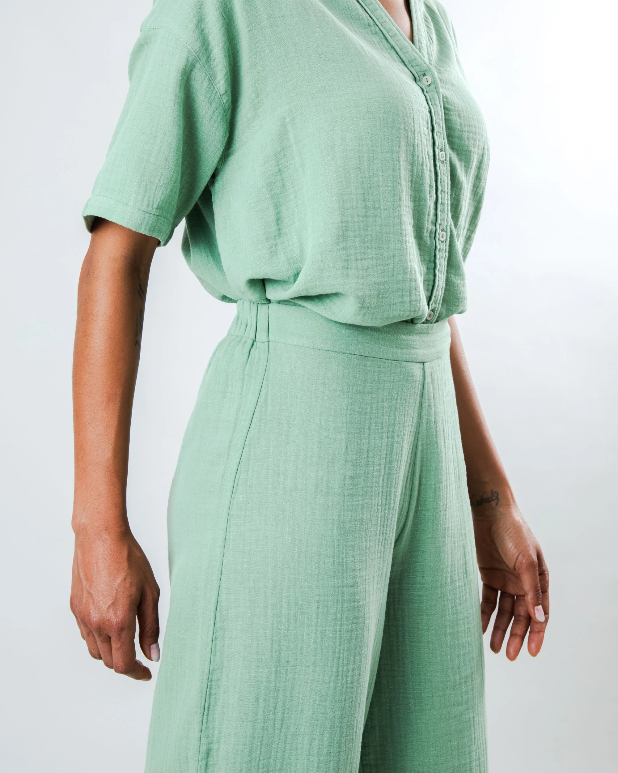 Bubble Wide Leg Light Green - Image 2