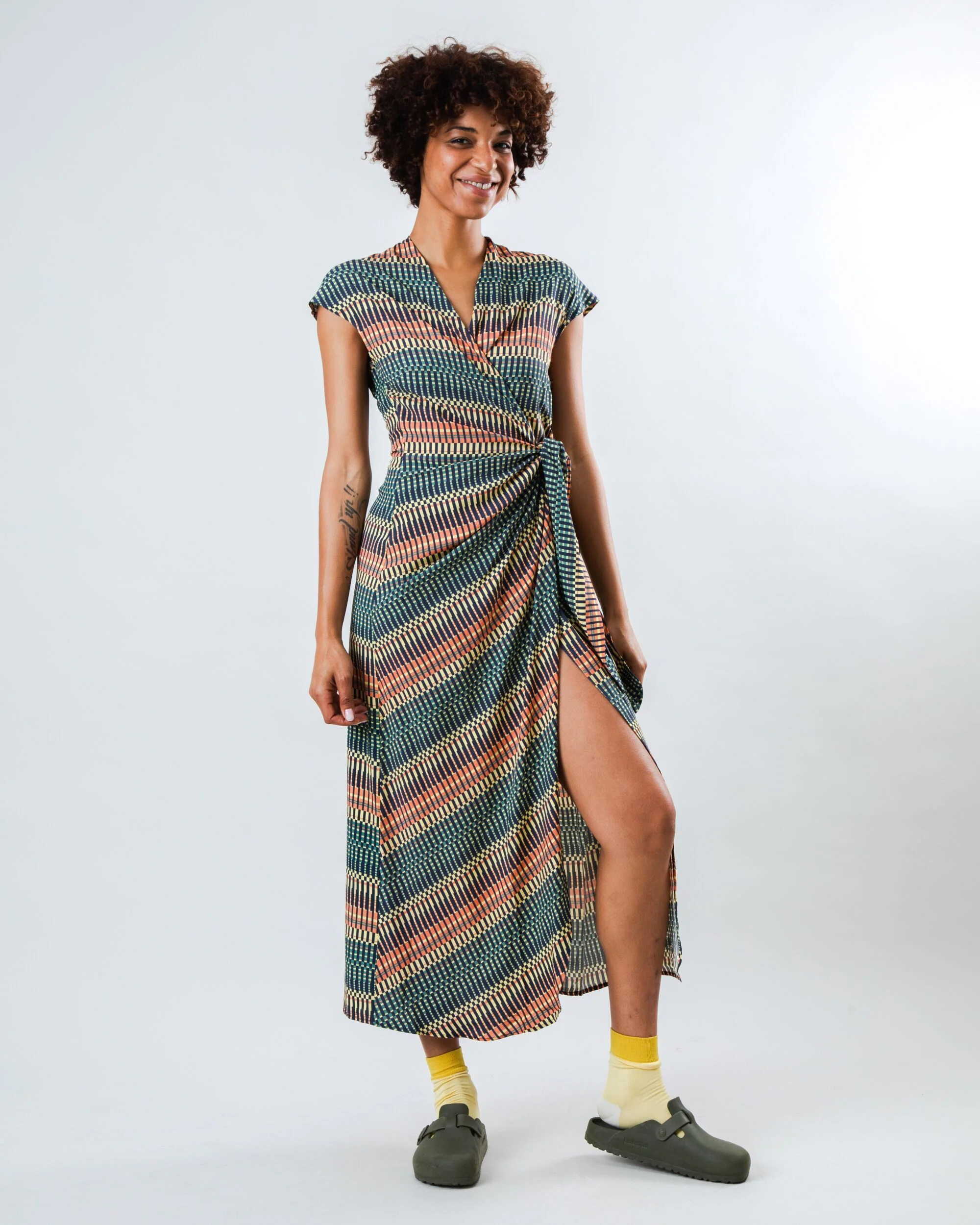 Calella Kimono Dress Navy - Image 3