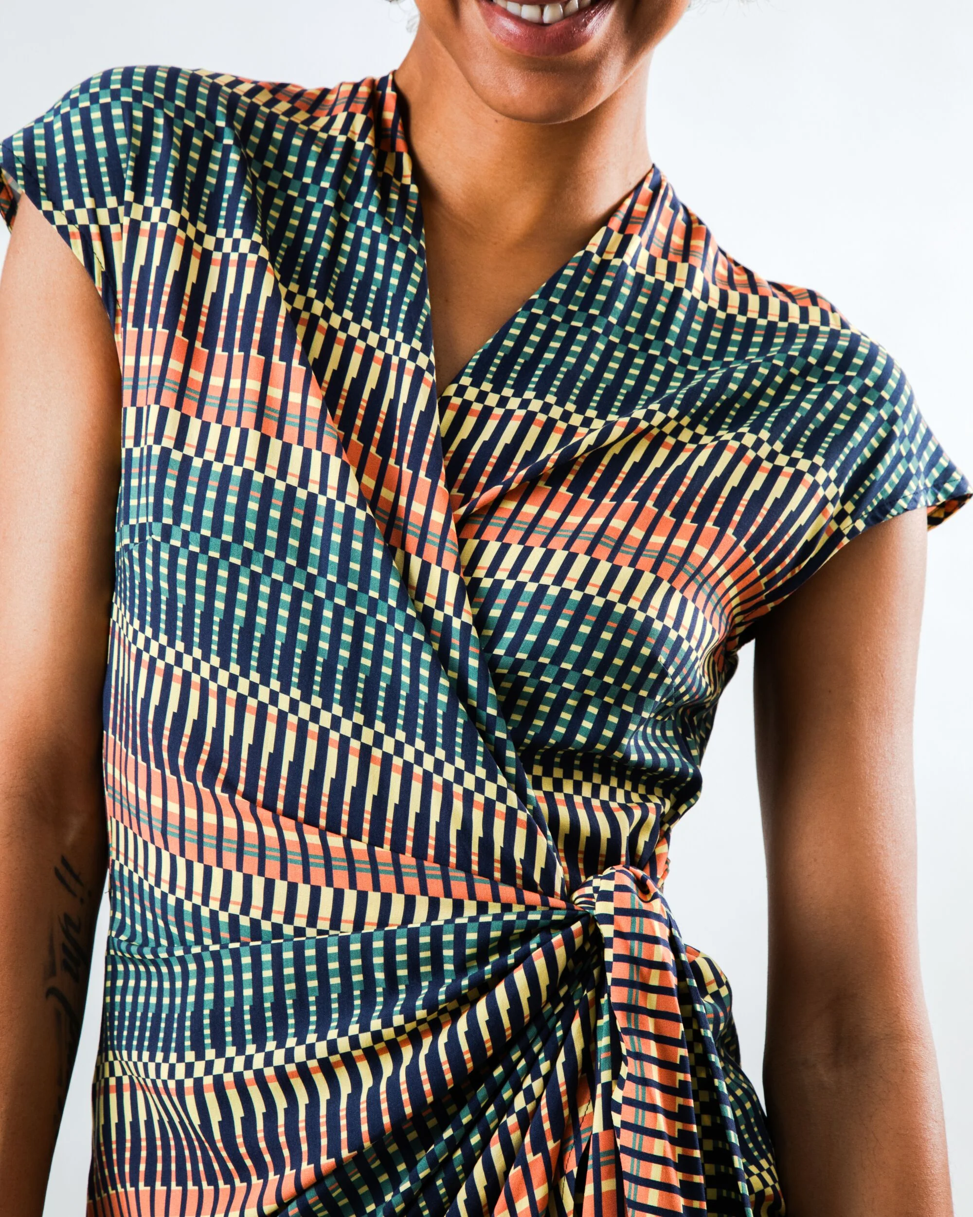 Calella Kimono Dress Navy - Image 4