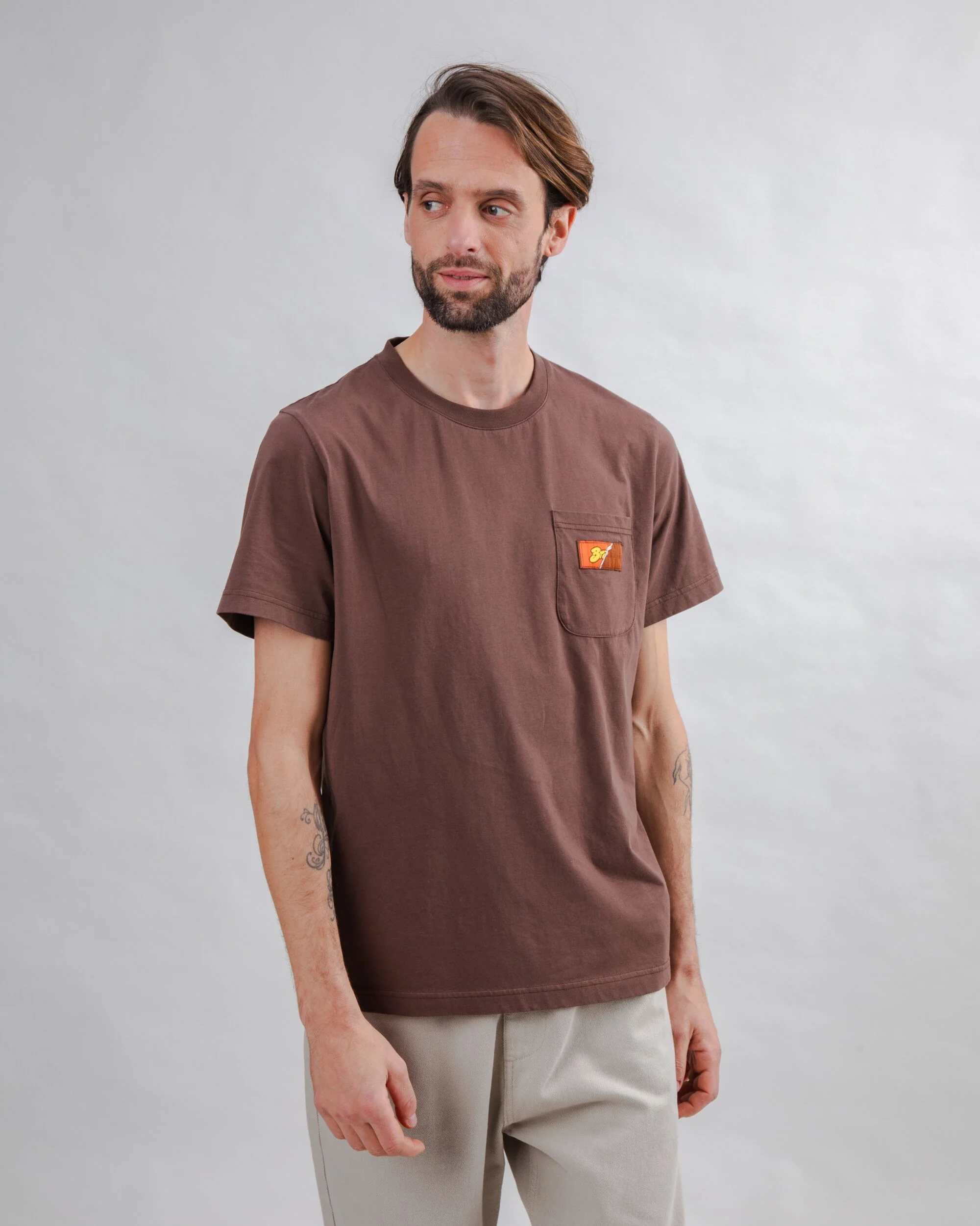 Choco Label T-shirt Brown - Image 2