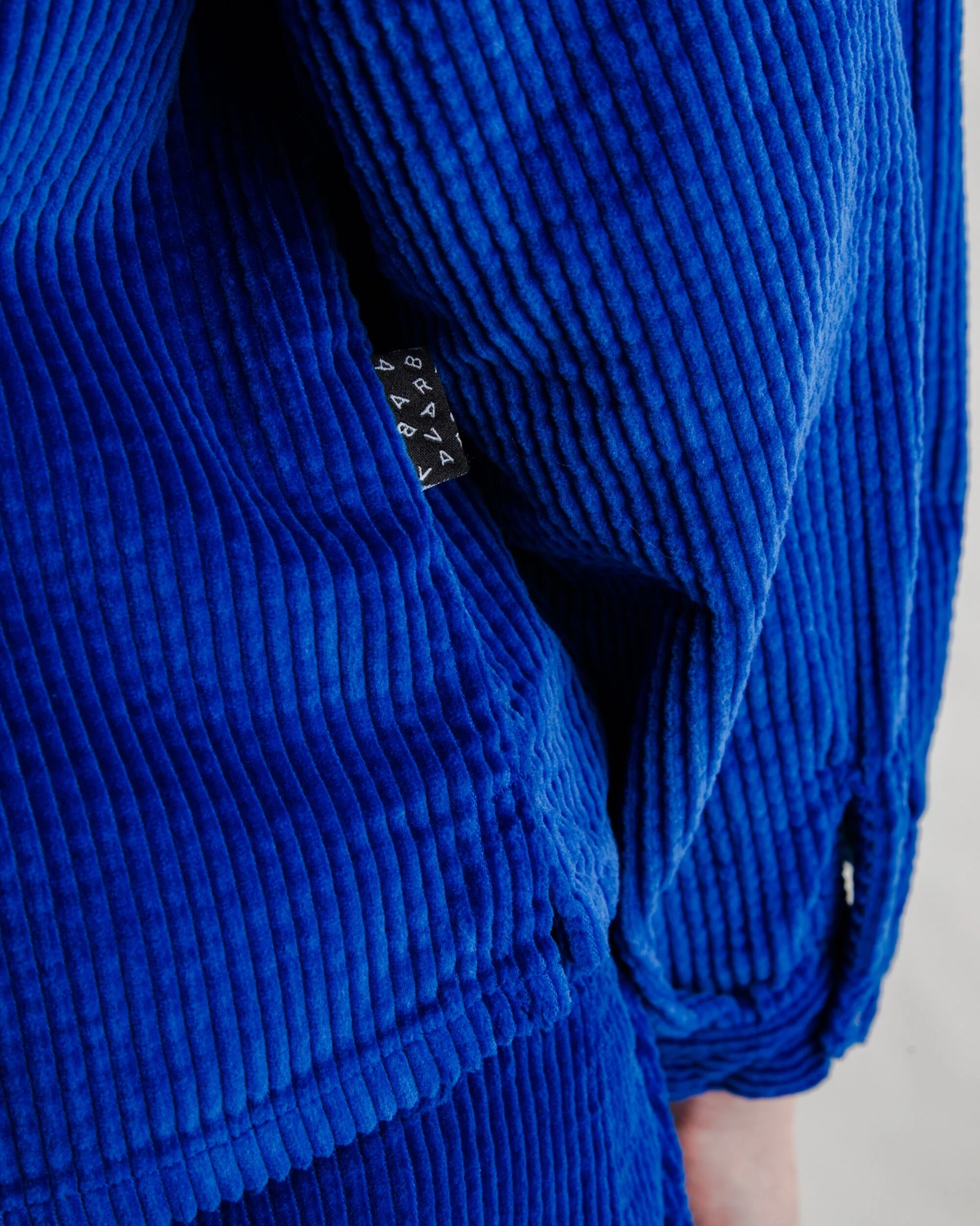 Corduroy Boxy Shirt Blue - Image 6