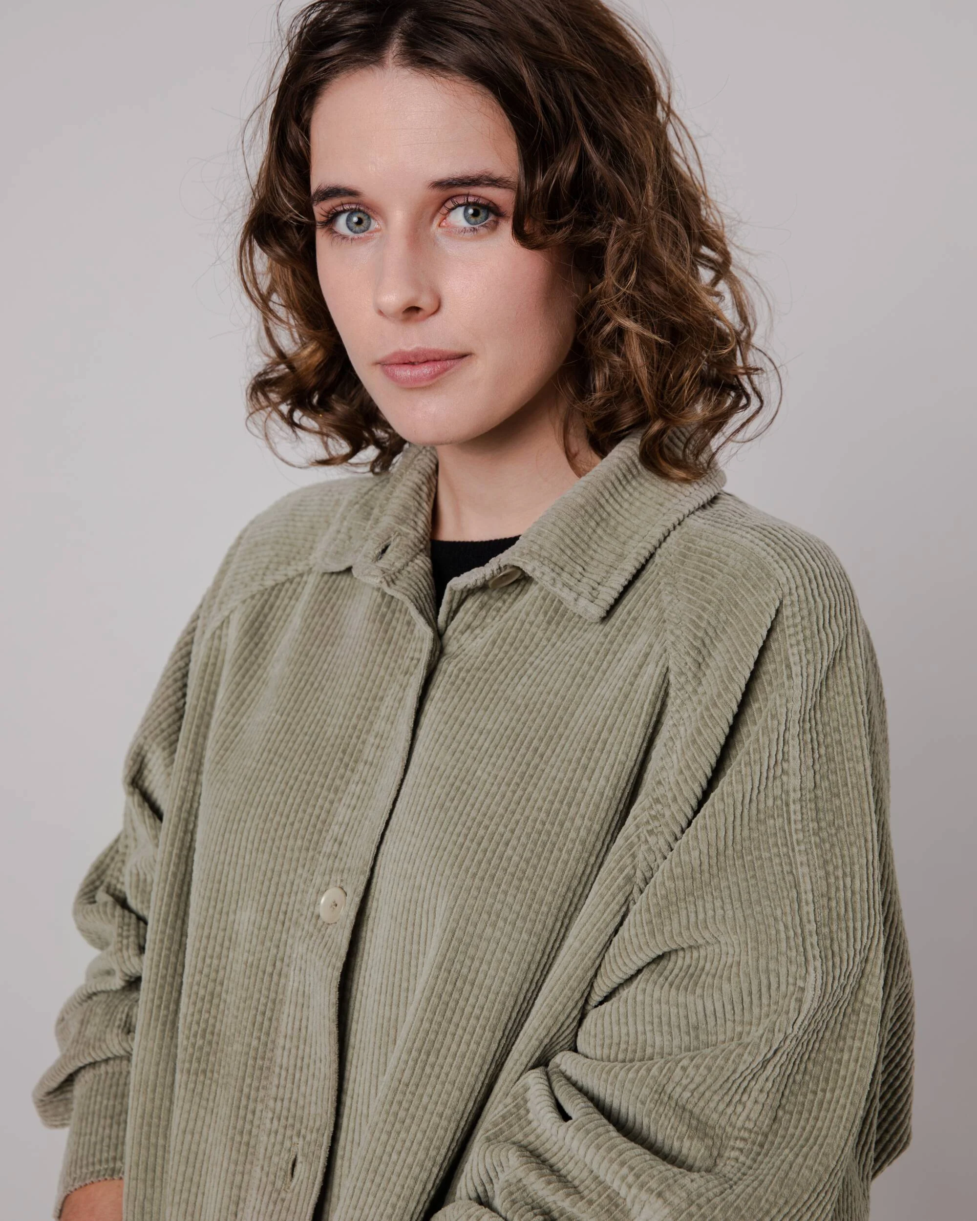 Corduroy Jacket Pale Green - Image 3
