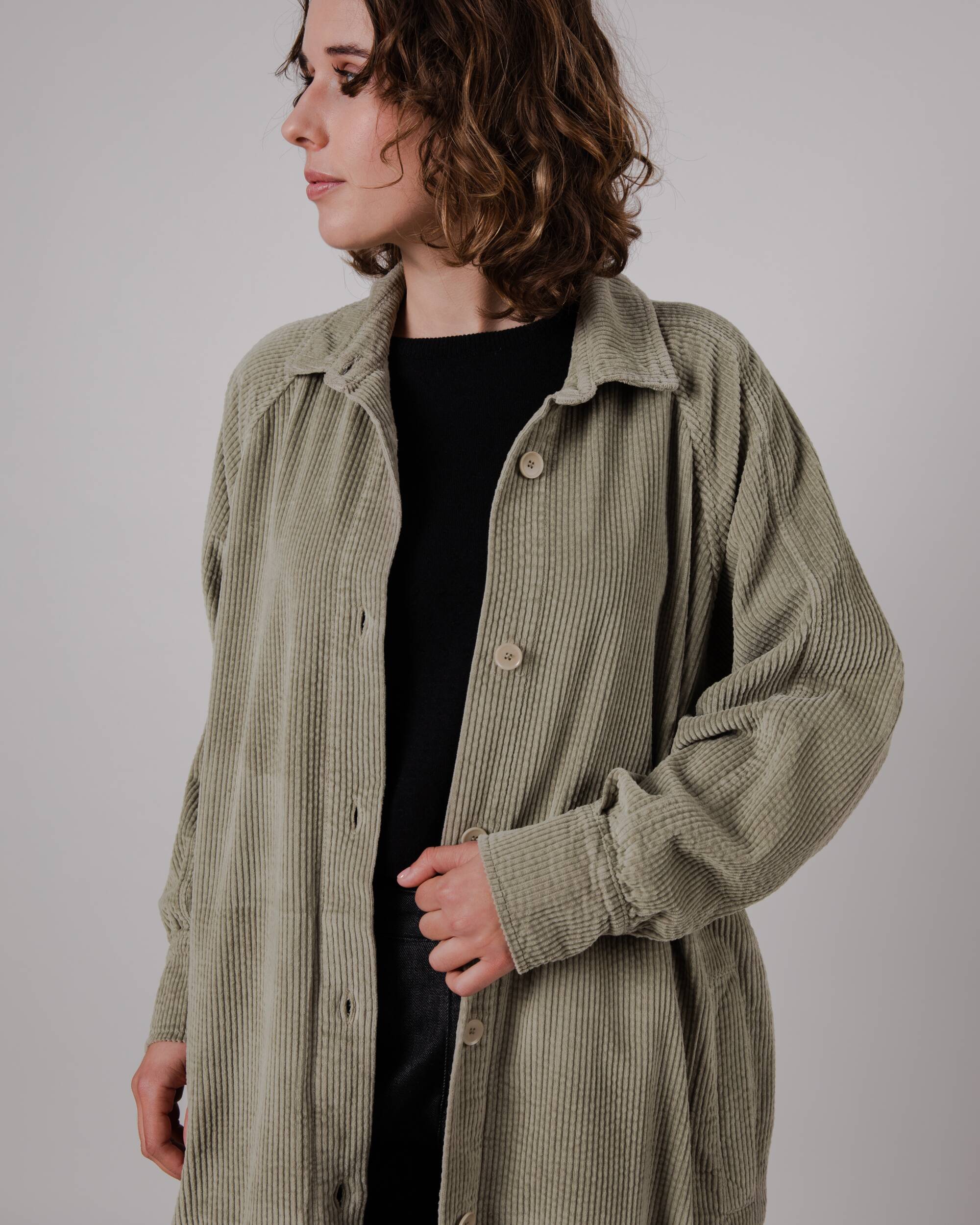 Corduroy Jacket Pale Green - Image 6