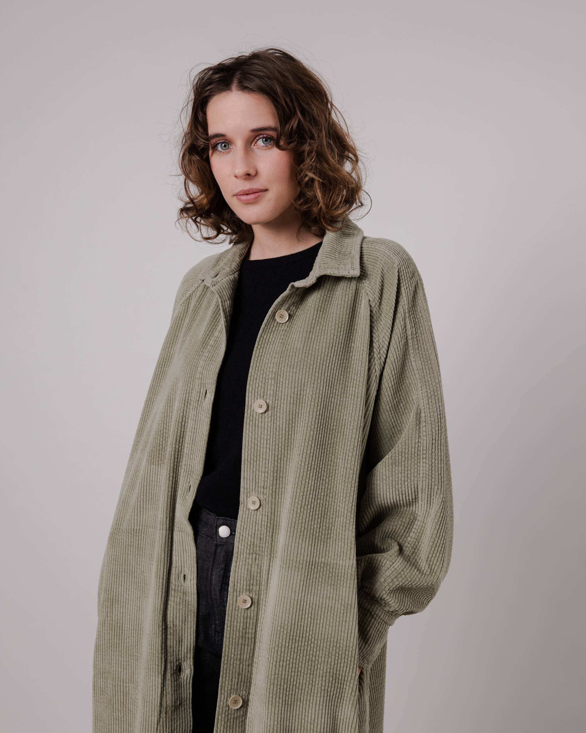 Corduroy Jacket Pale Green - Image 7