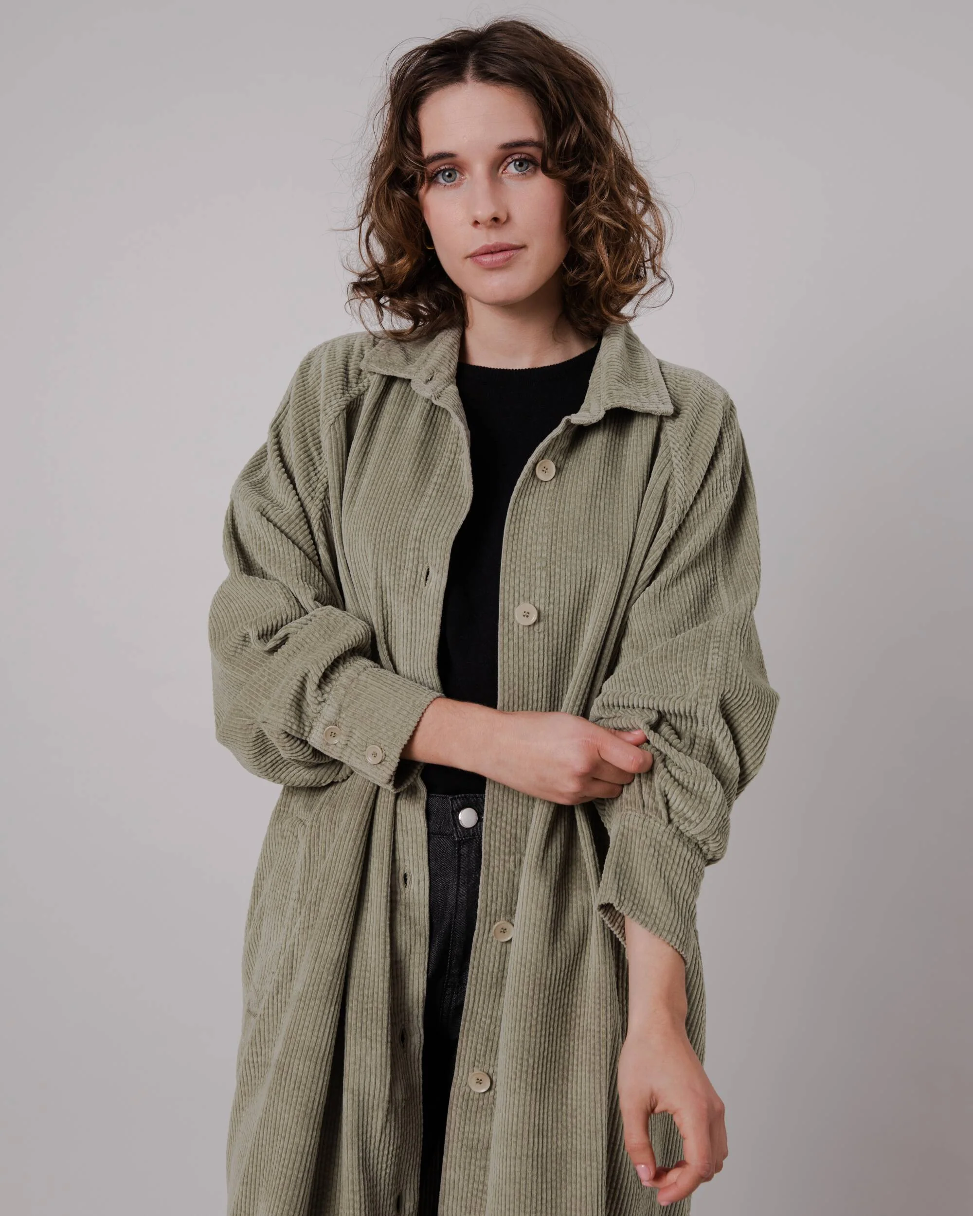 Corduroy Jacket Pale Green - Image 8