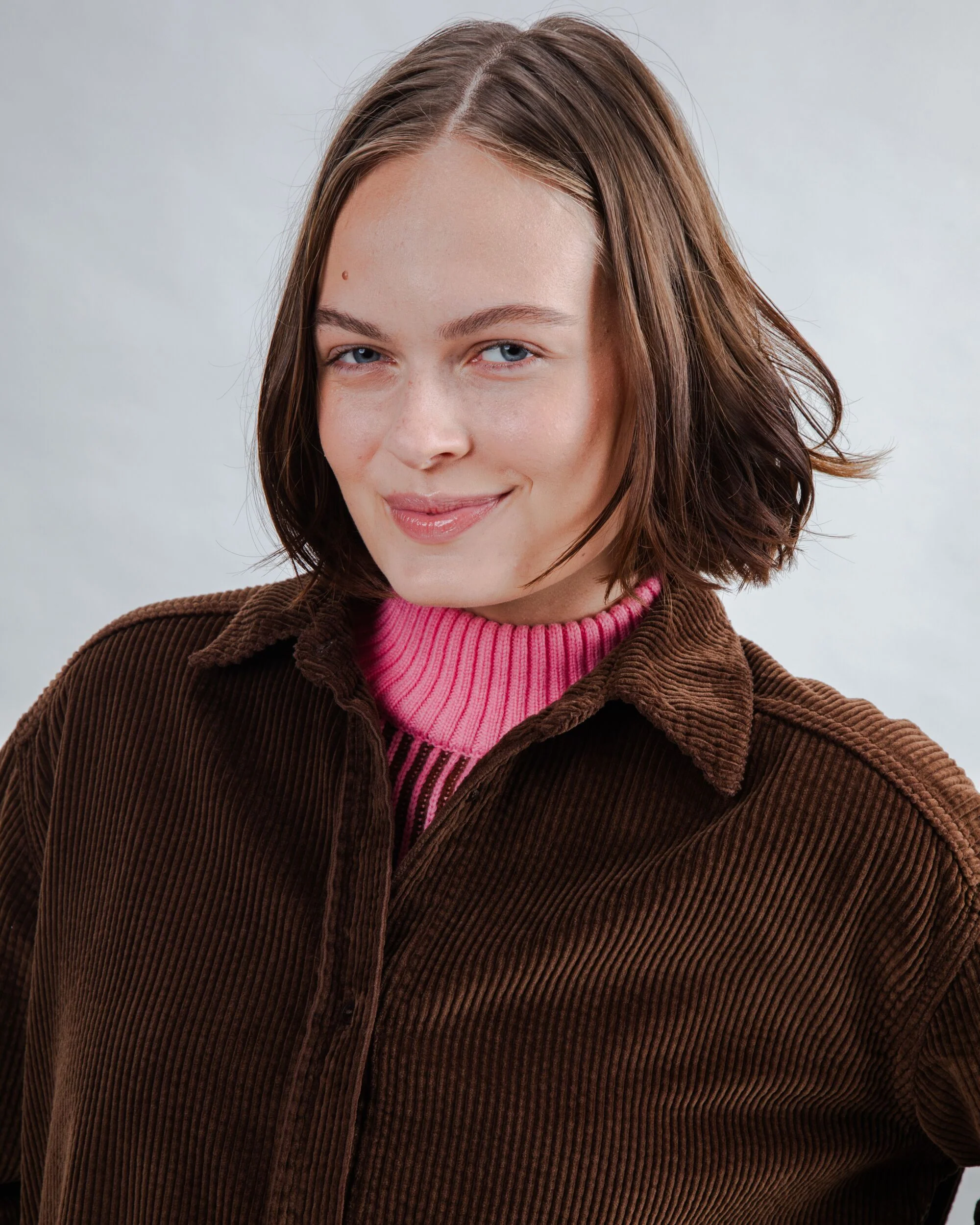Corduroy Long Overshirt Chocolate - Image 4