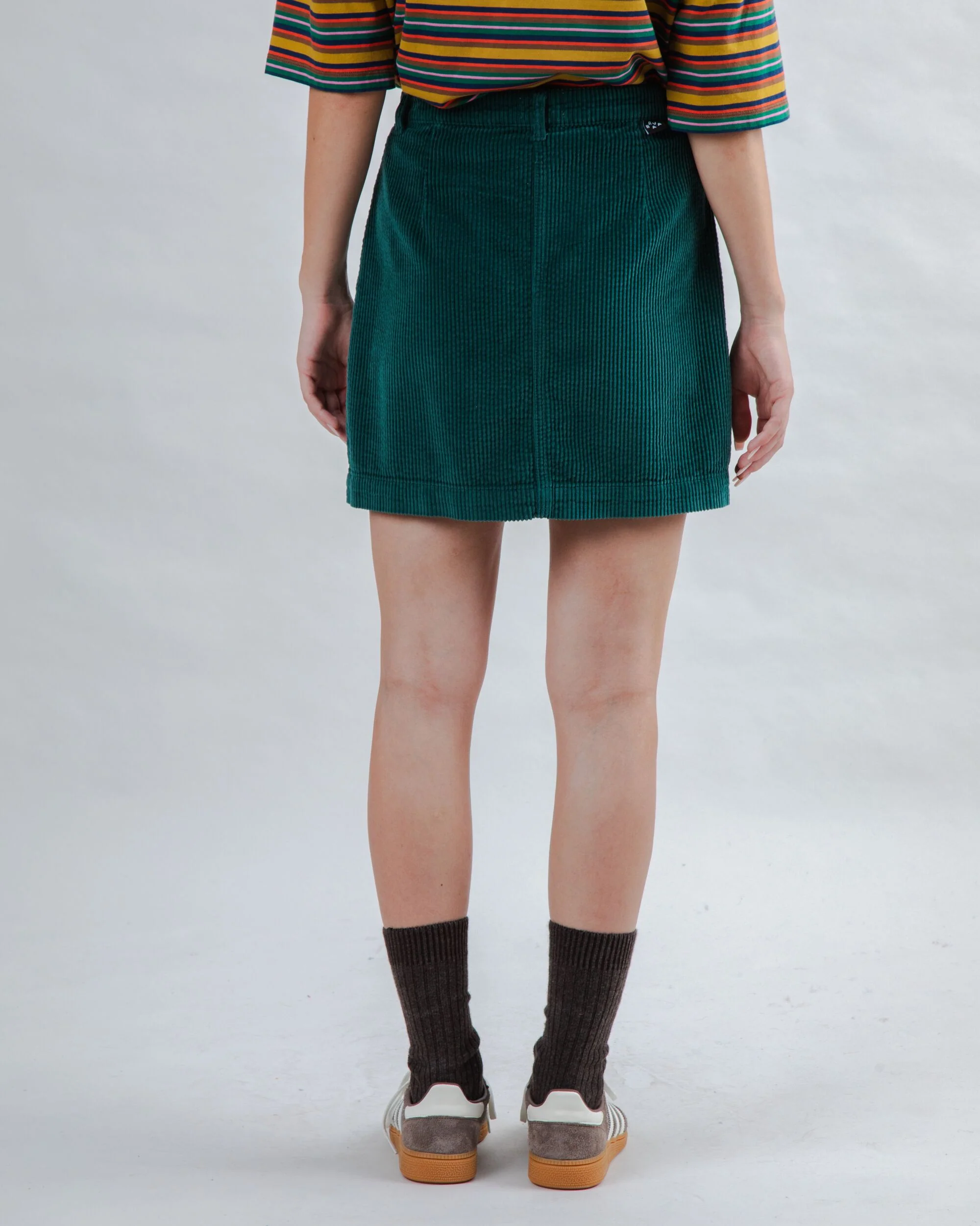 Corduroy Mini Skirt Green - Image 5