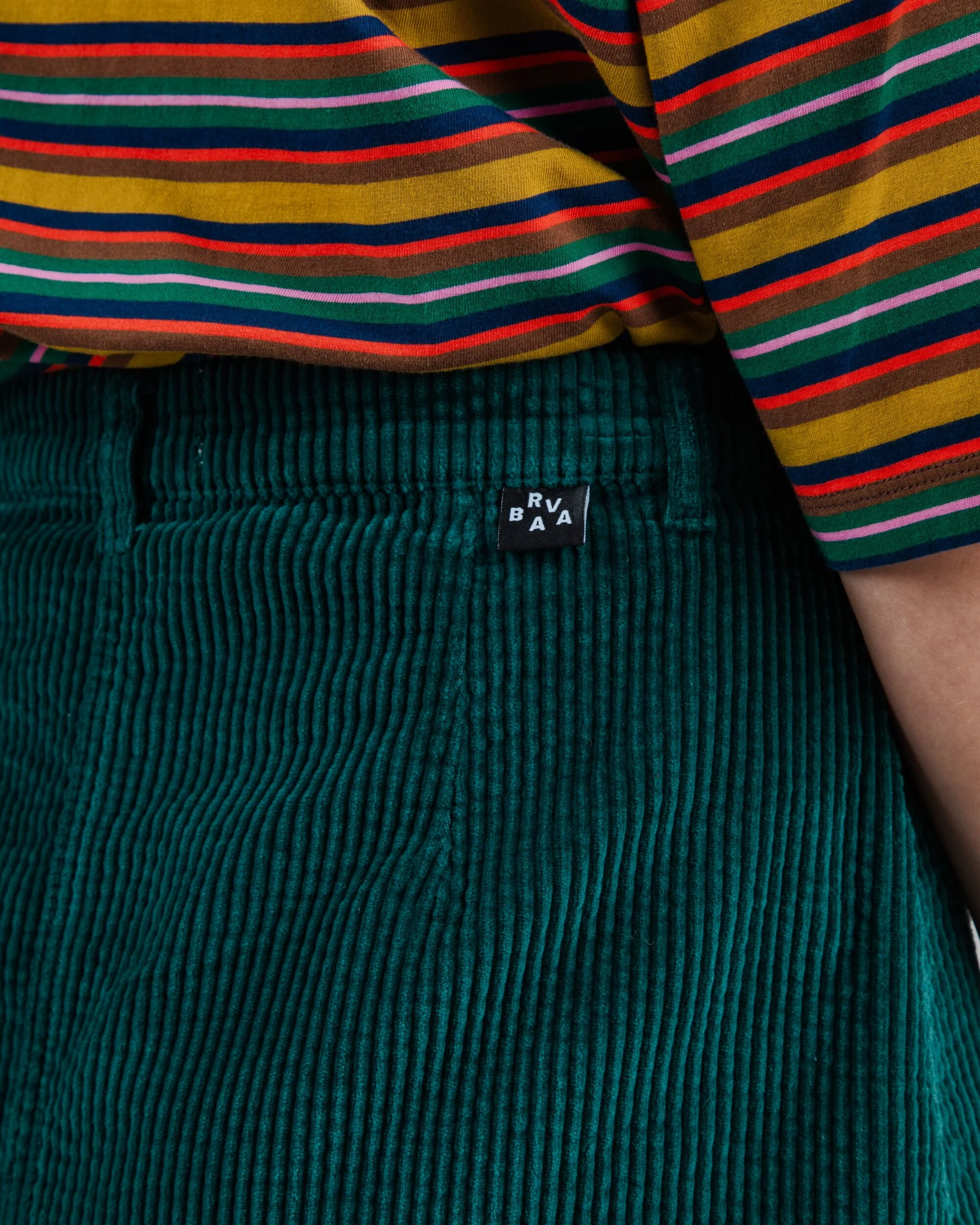 Corduroy Mini Skirt Green - Image 7