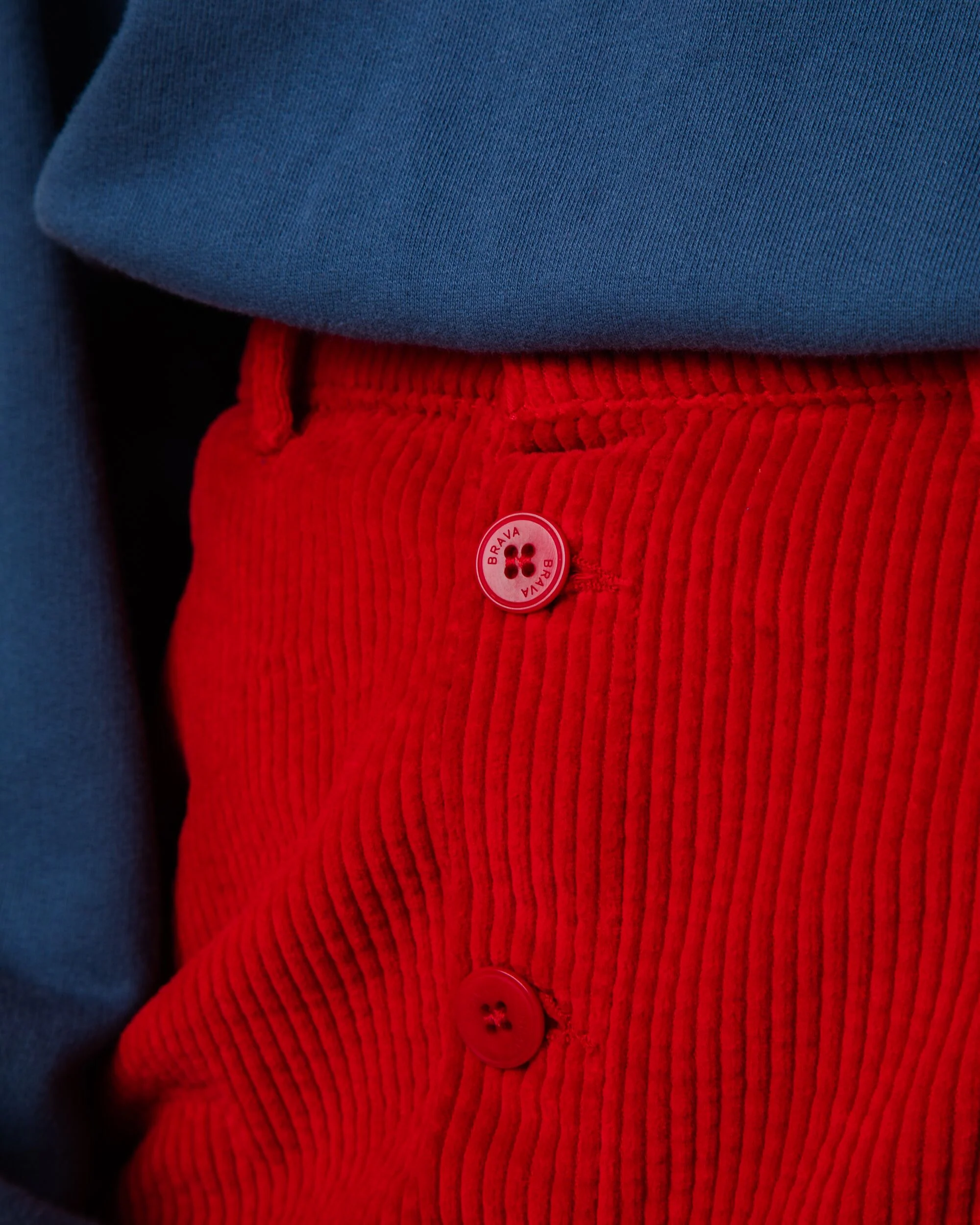 Corduroy Mini Skirt Red - Image 4