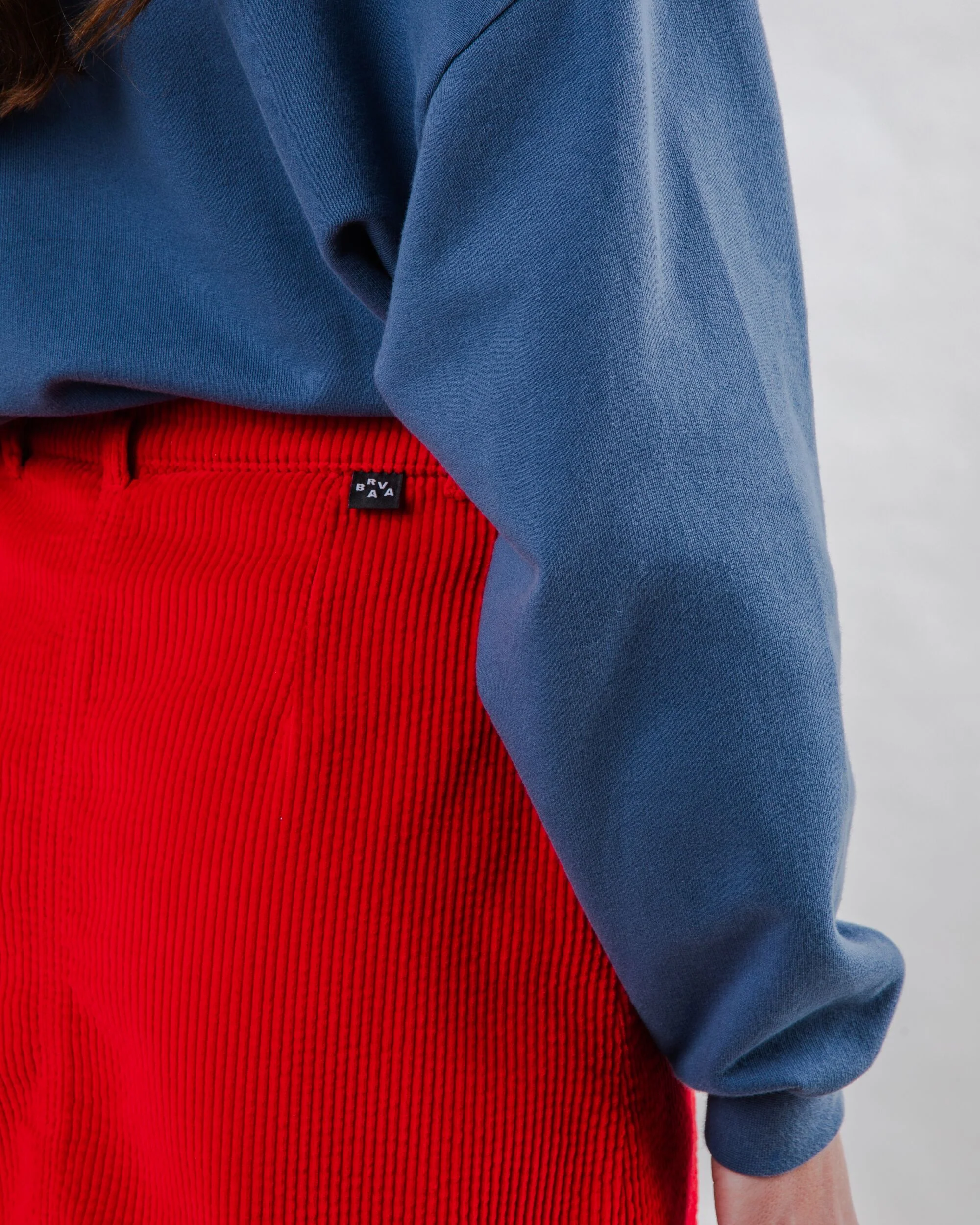 Corduroy Mini Skirt Red - Image 6