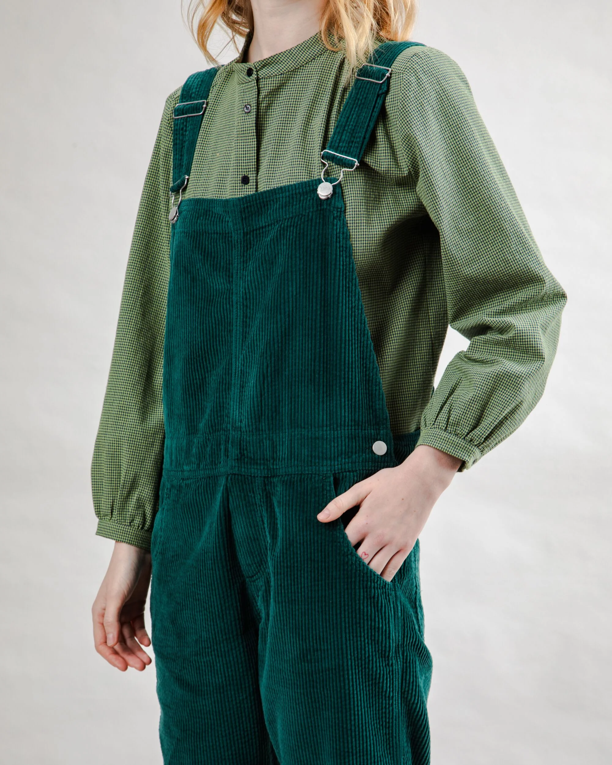 Corduroy Overall Dark Green - Image 4