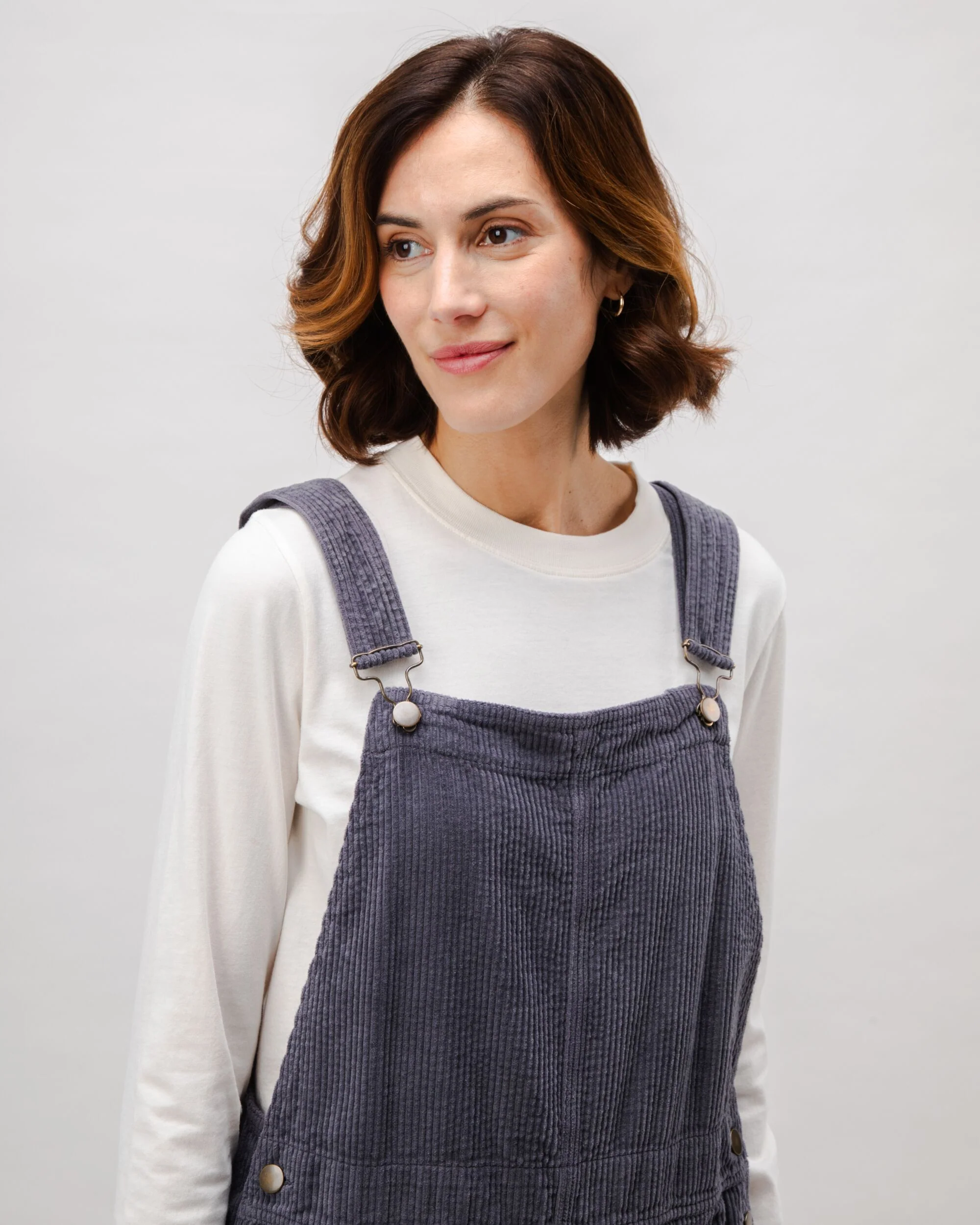 Corduroy Overall Dark Grey - Image 3