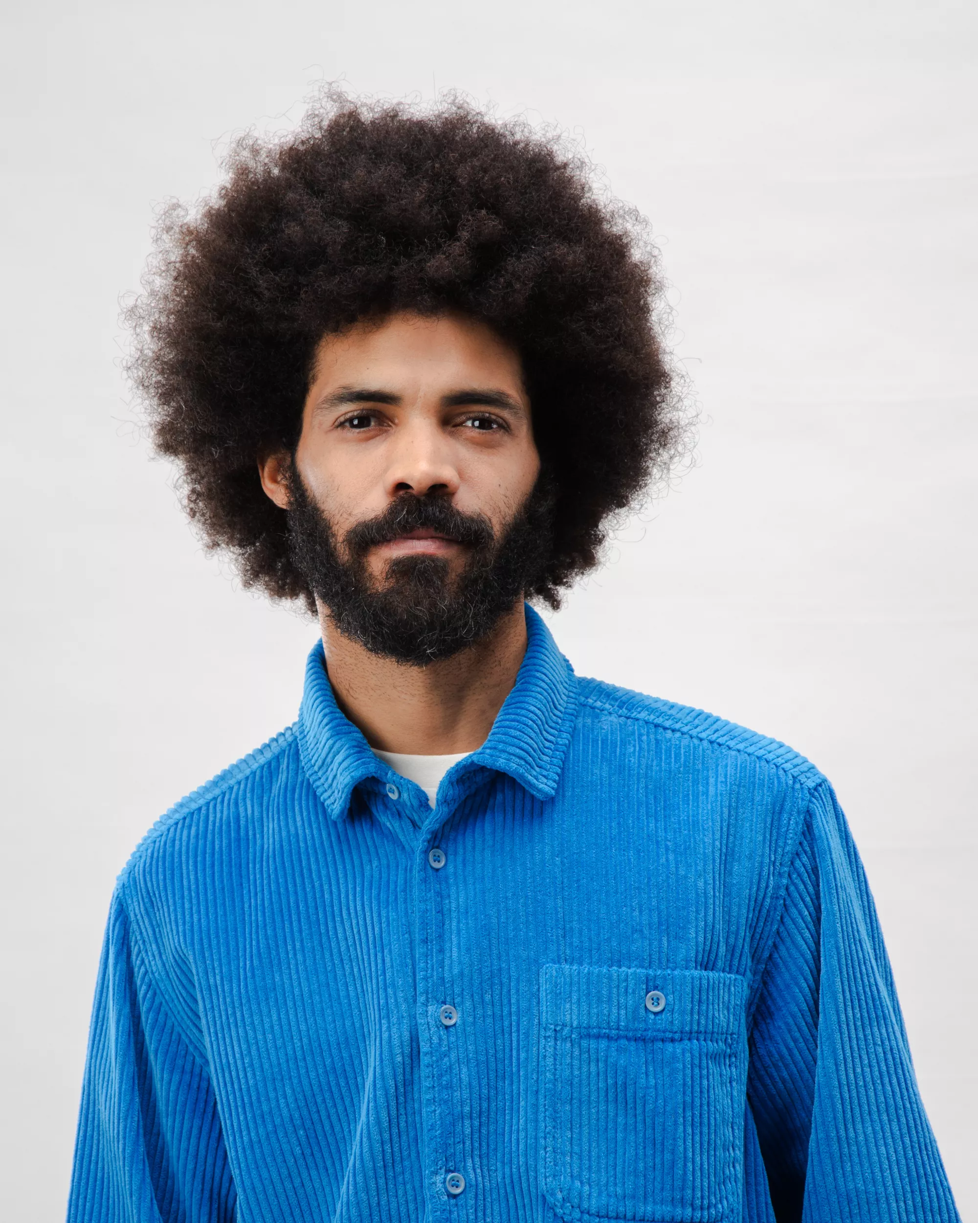 Corduroy Overshirt Blue - Image 4