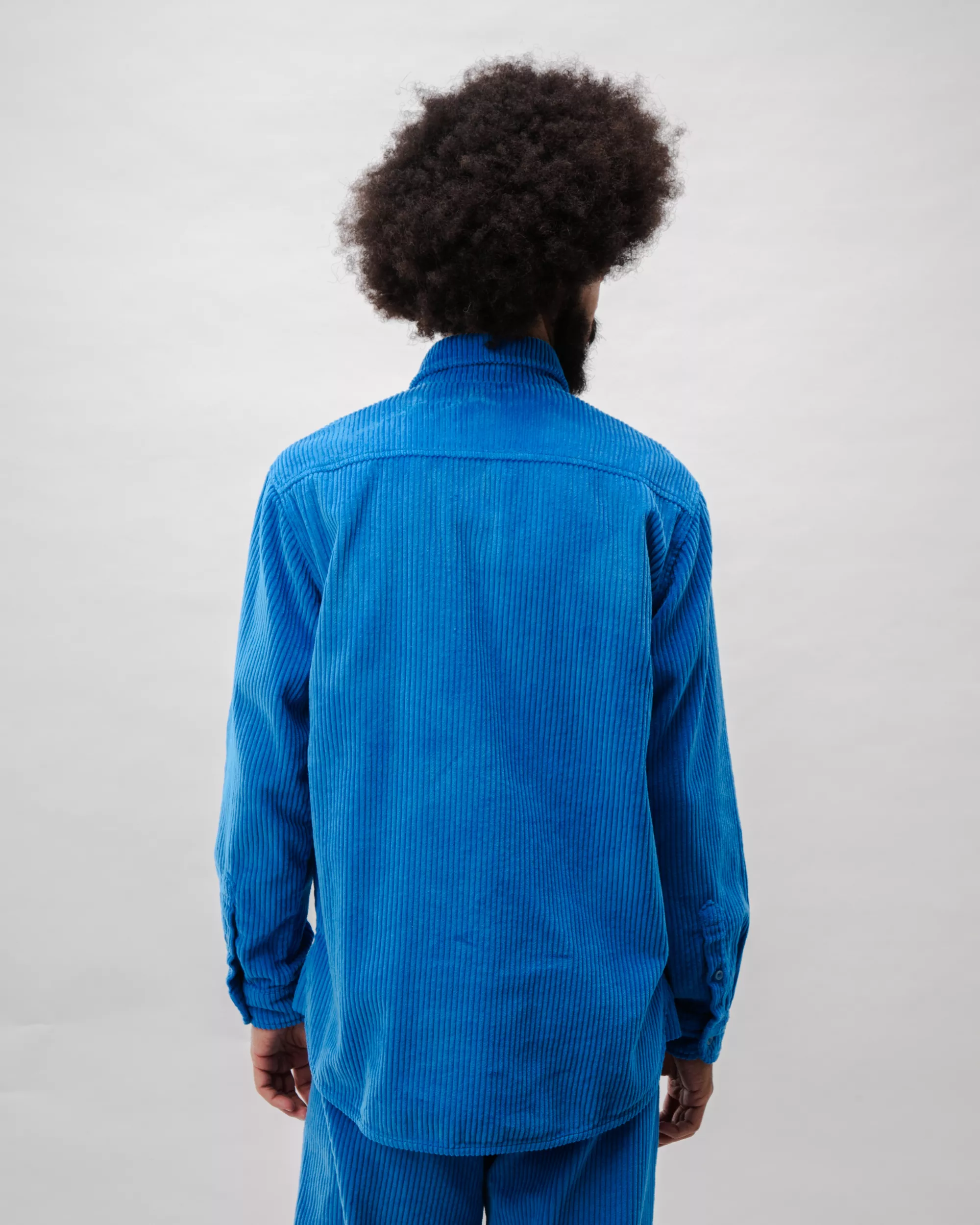 Corduroy Overshirt Blue - Image 5