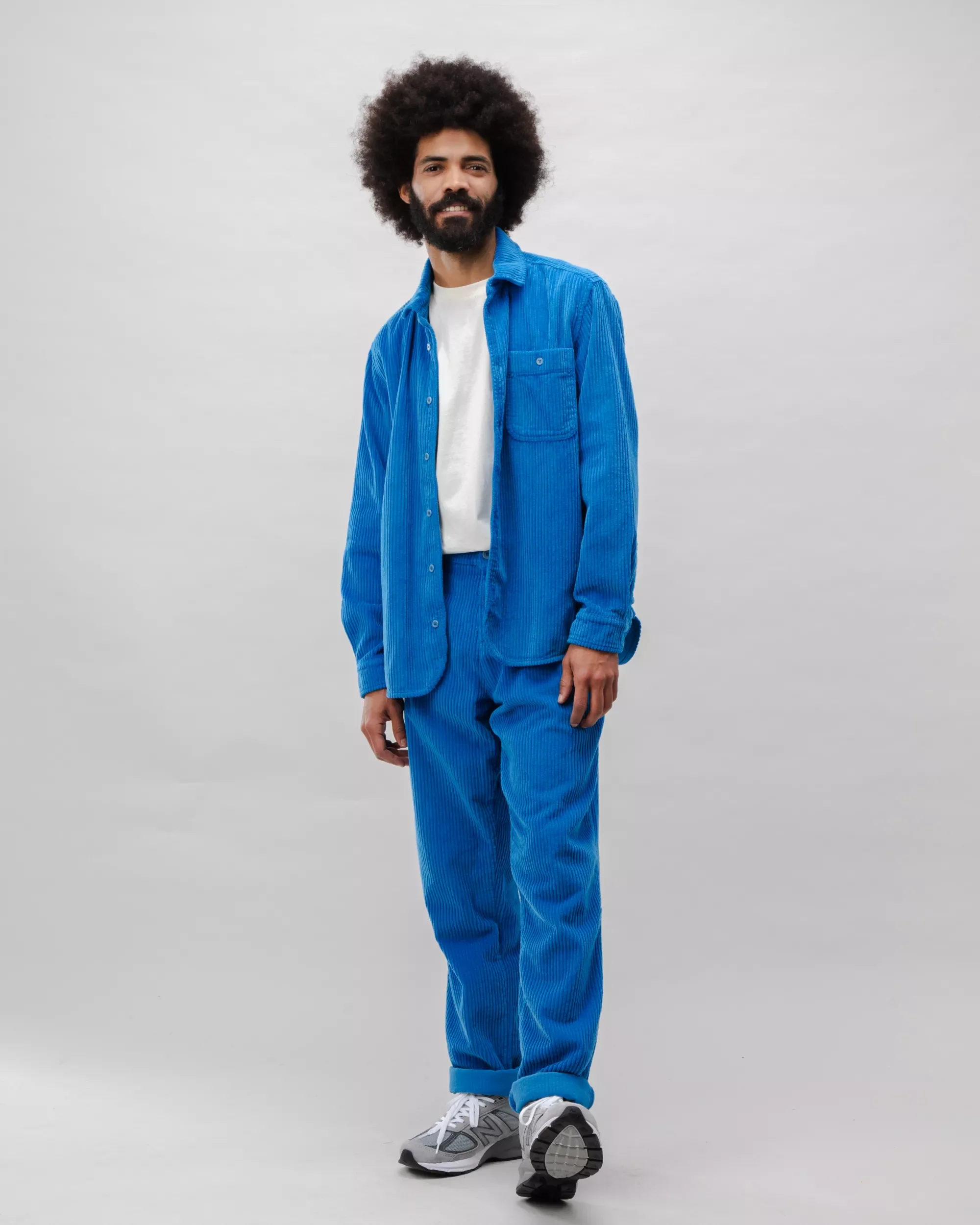 Corduroy Overshirt Blue - Image 8