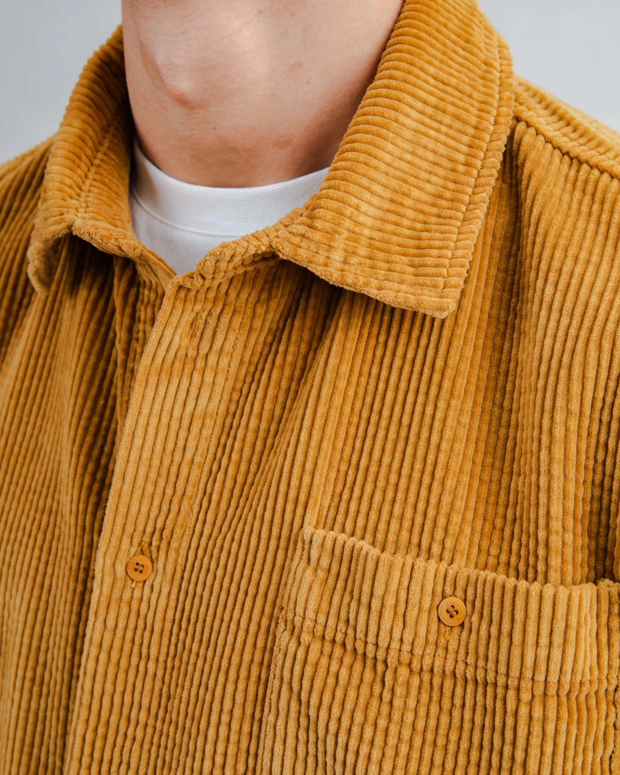 Corduroy Overshirt Camel - Image 4