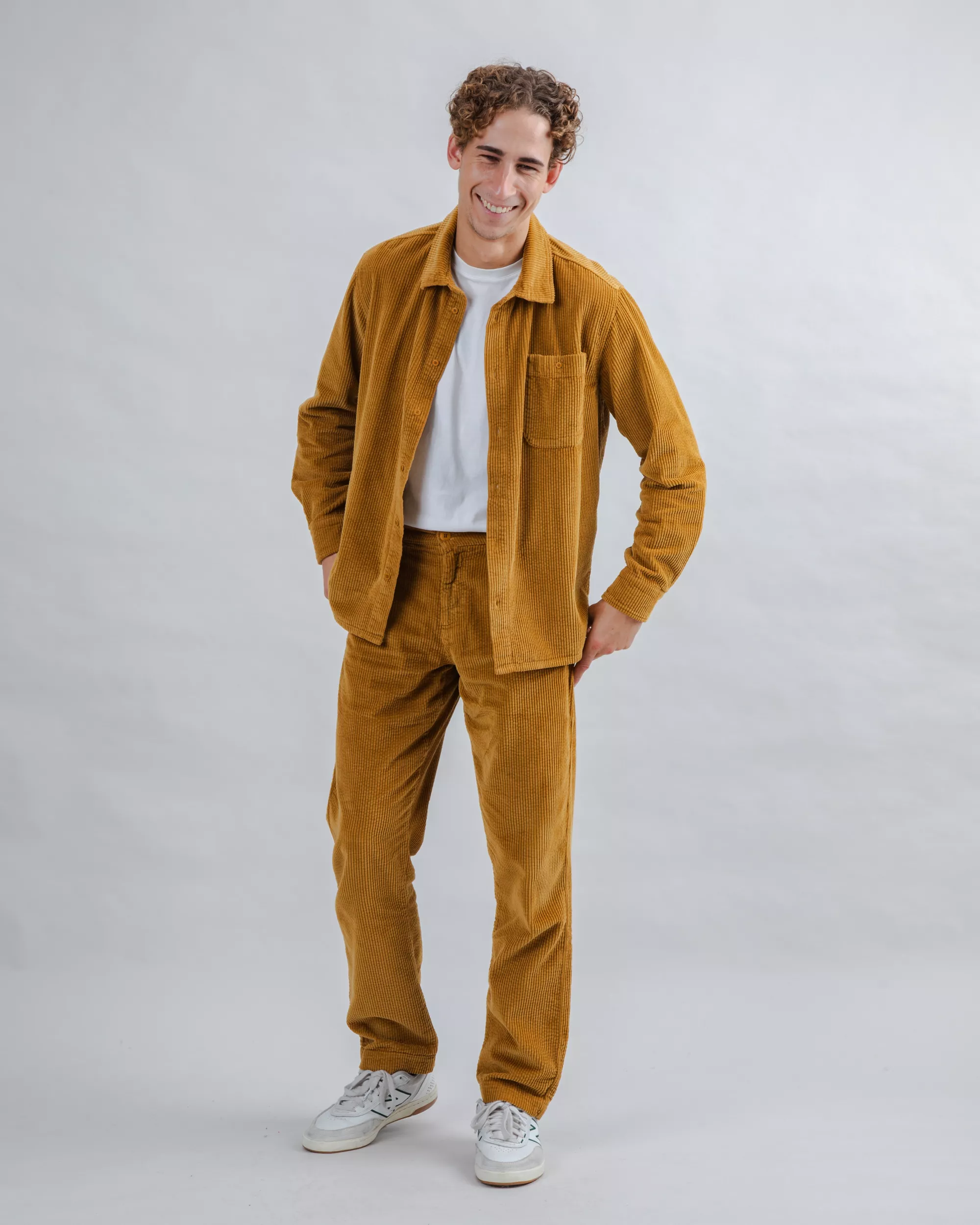 Corduroy Overshirt Camel - Image 7