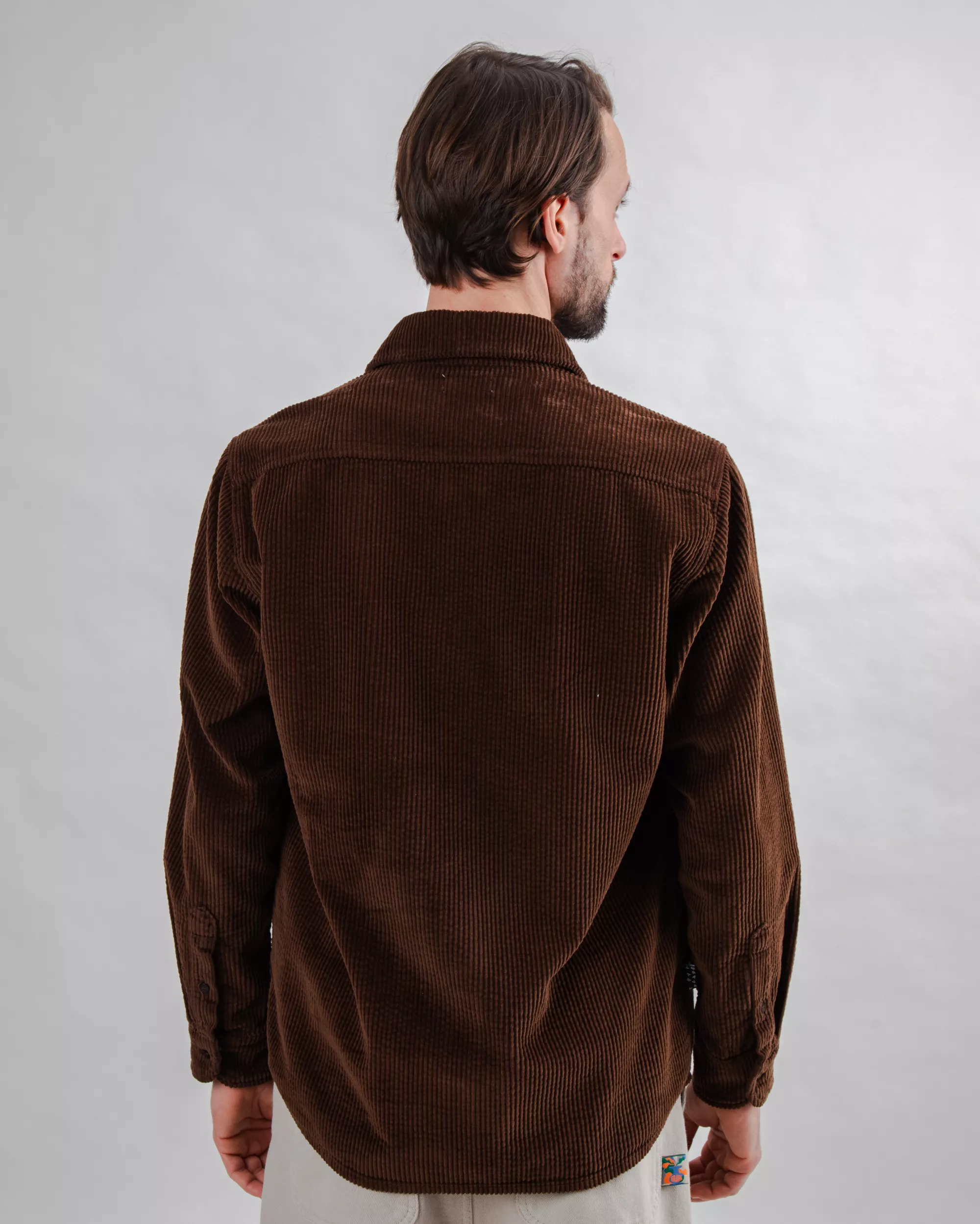 Corduroy Overshirt Chocolate - Image 5