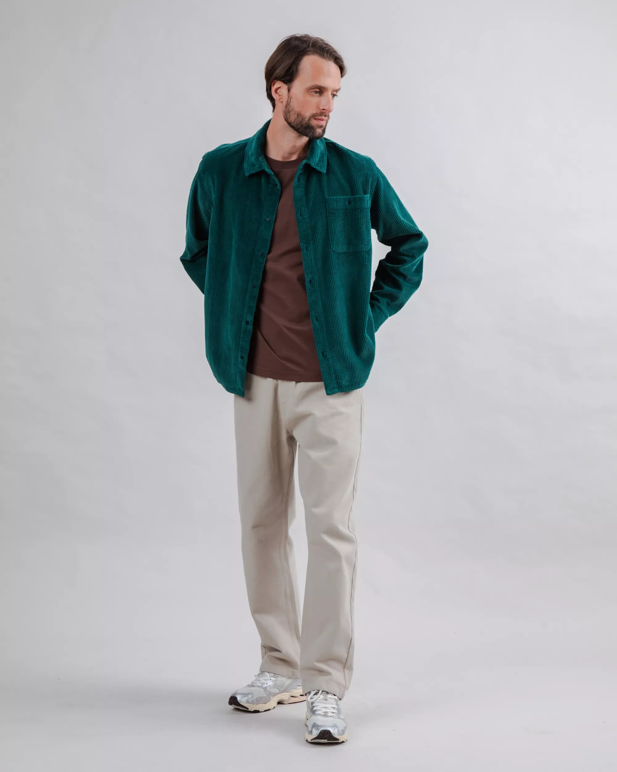 Corduroy Overshirt Green - Image 3