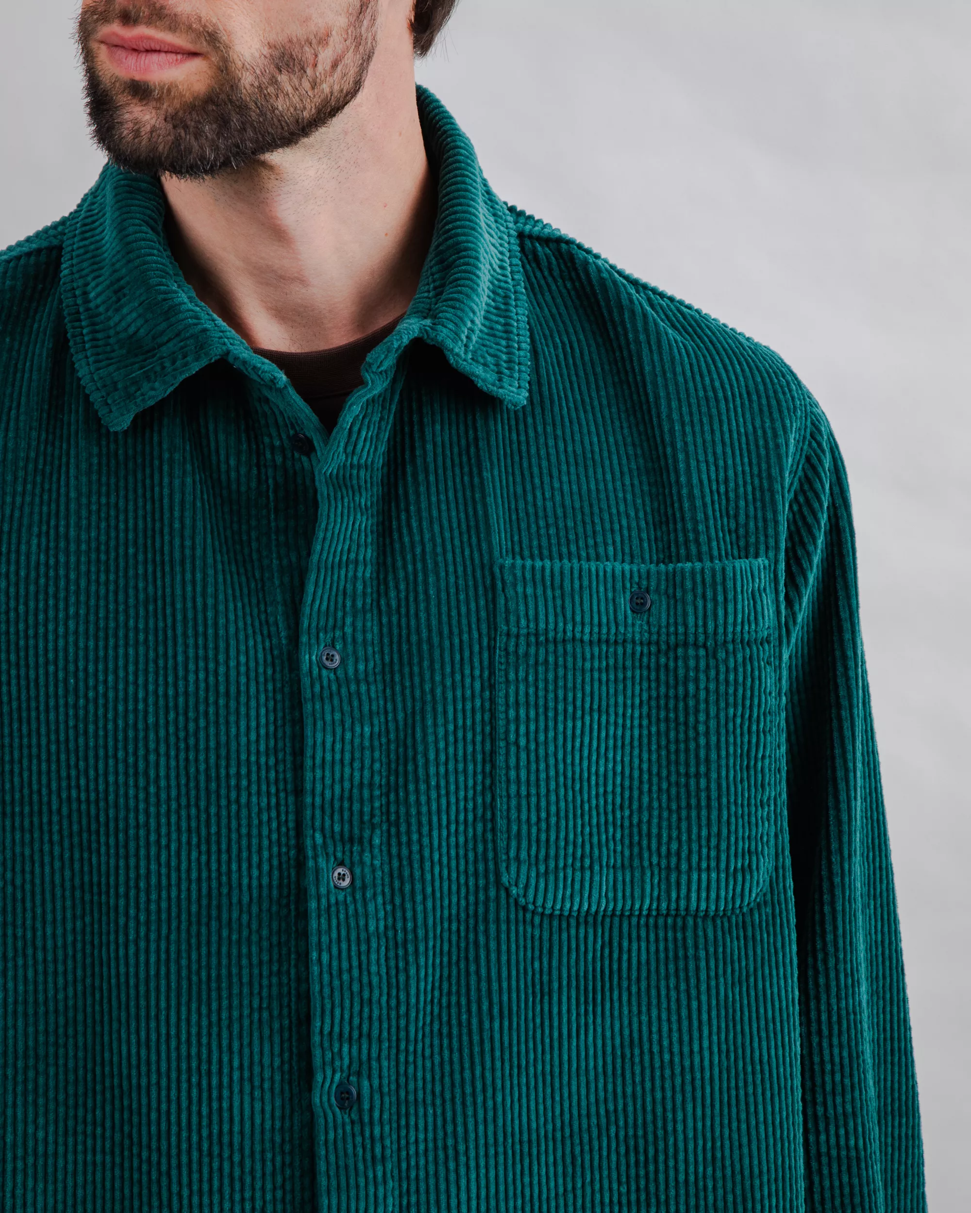Corduroy Overshirt Green - Image 4