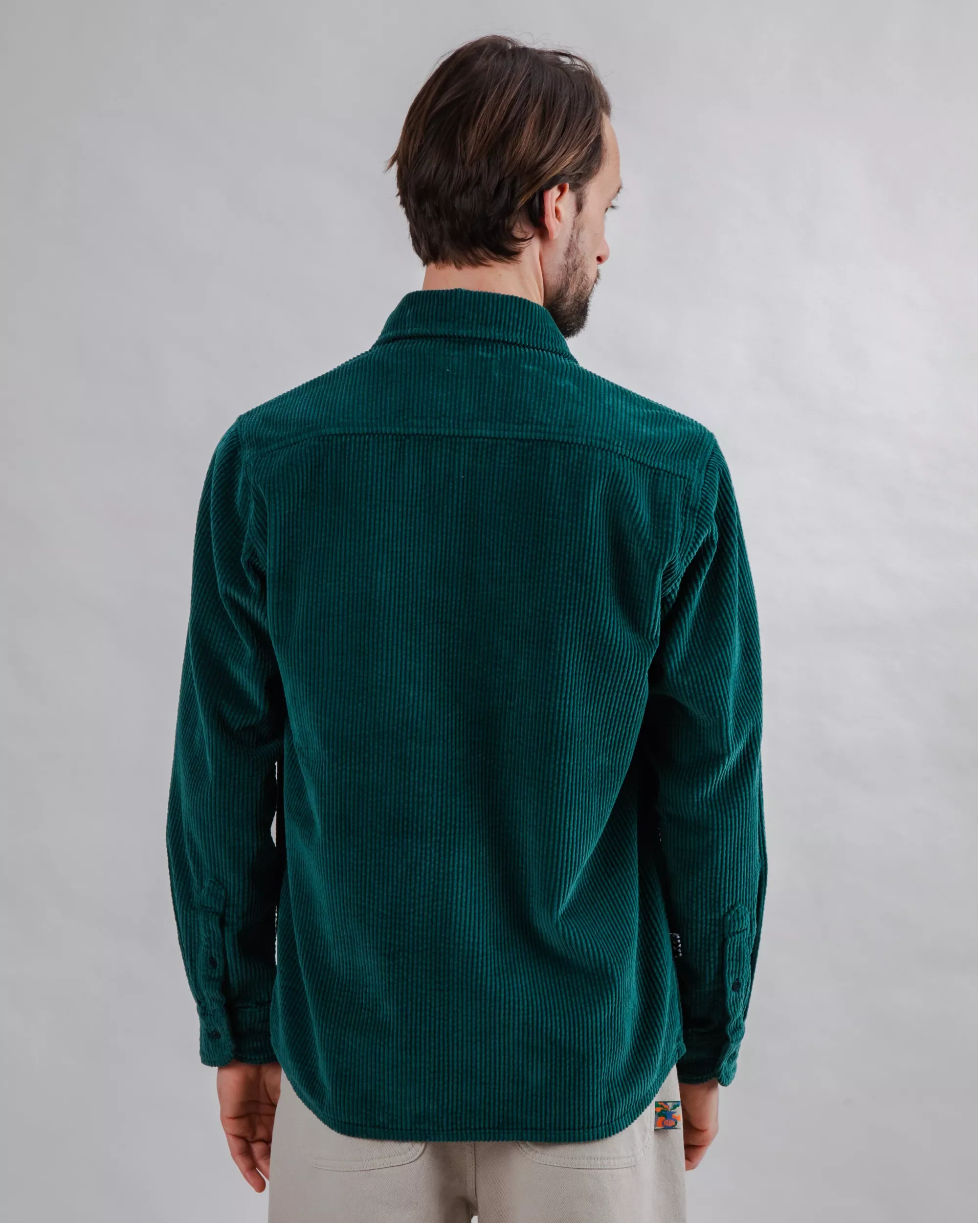 Corduroy Overshirt Green - Image 5