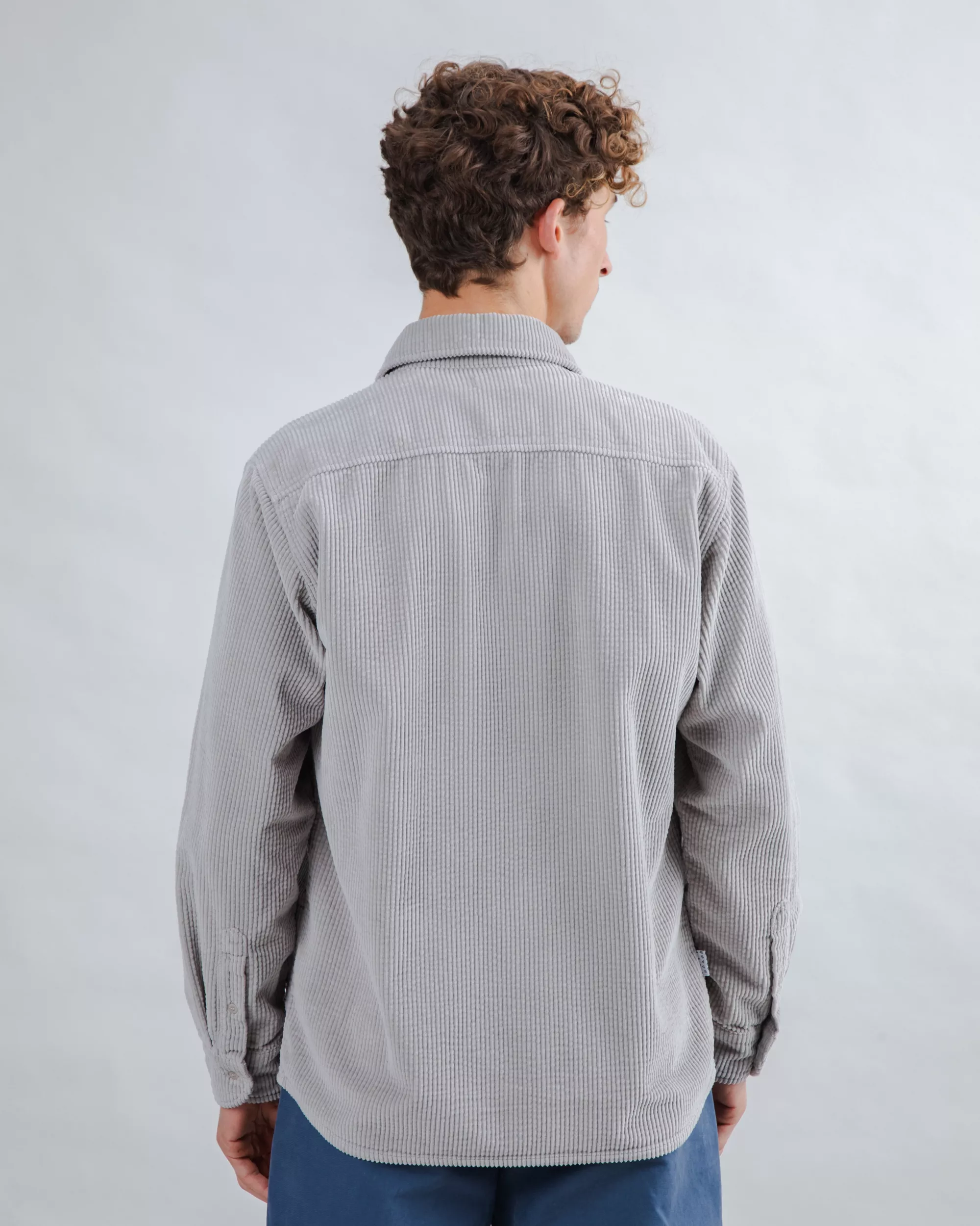 Corduroy Overshirt Grey - Image 5