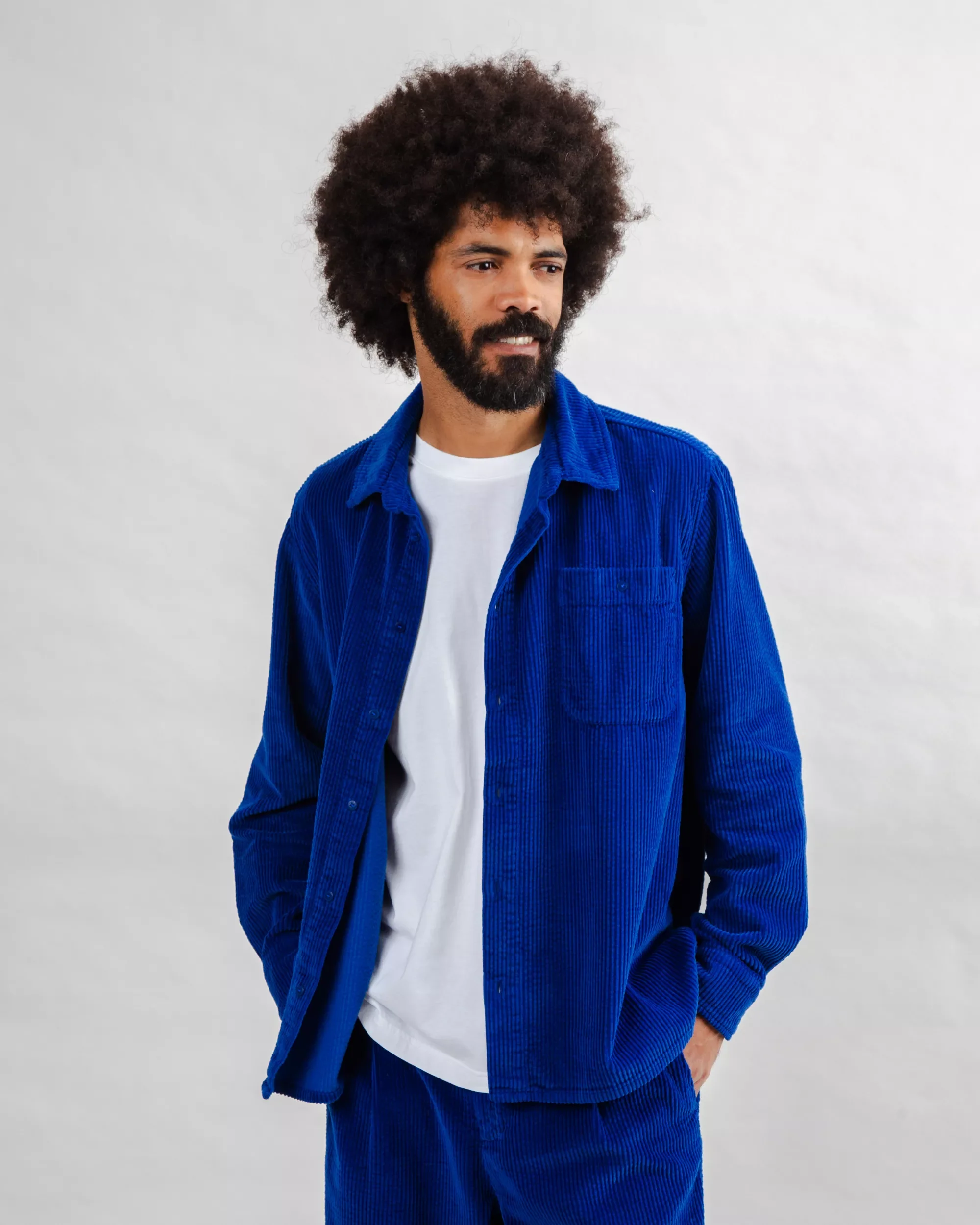 Corduroy Overshirt Klein Blue - Image 2