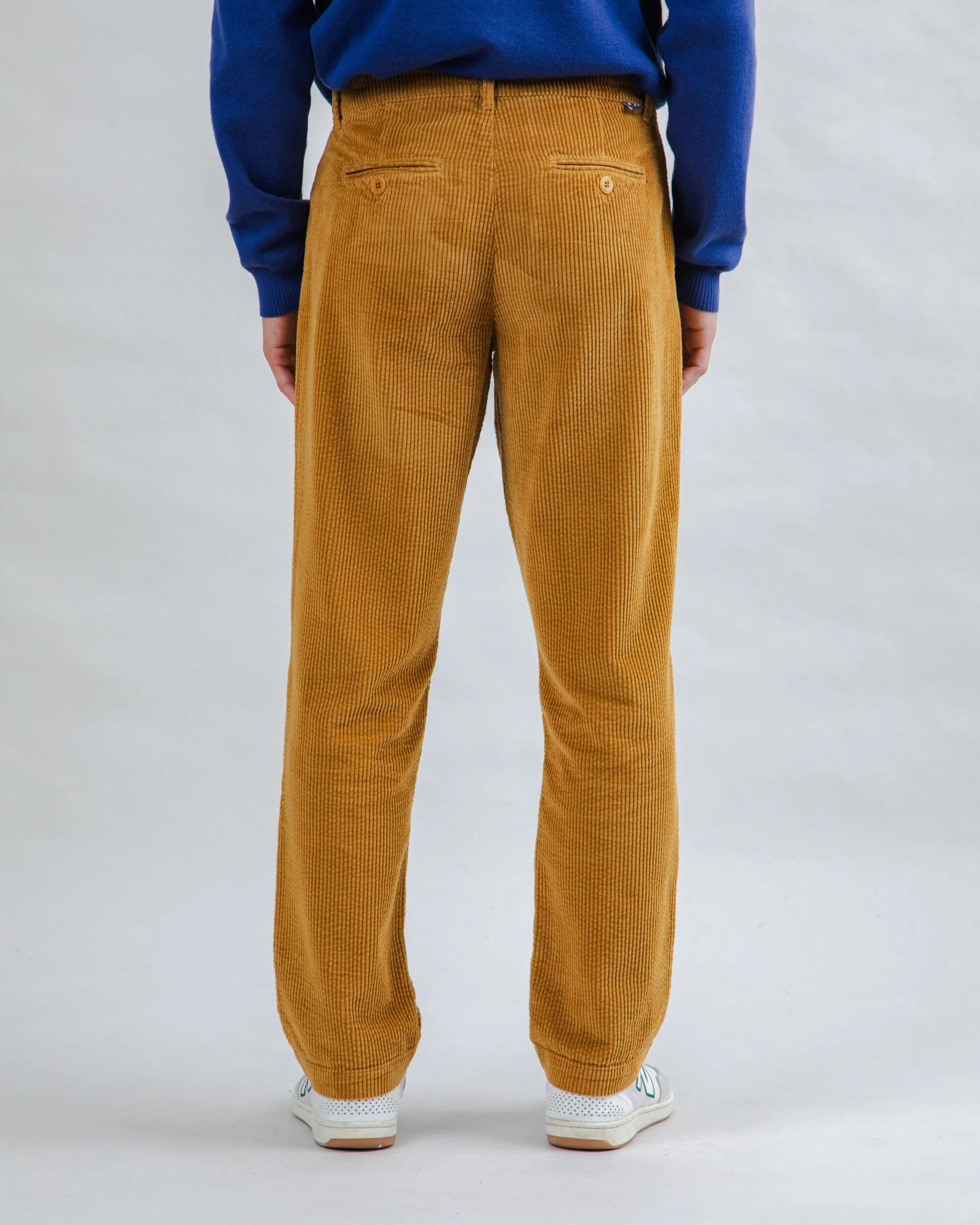 Corduroy Pleated Chino Pants Camel - Image 5