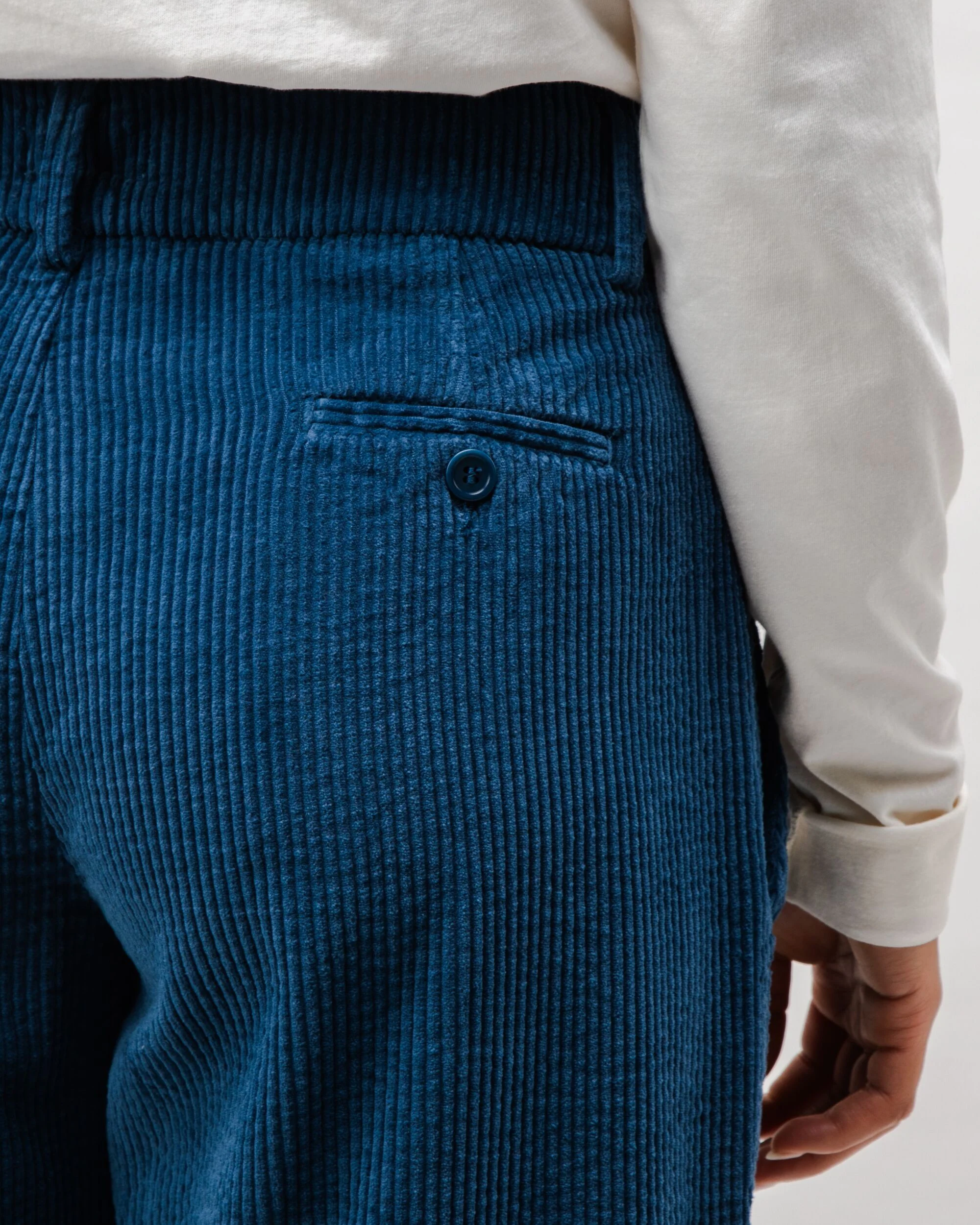 Corduroy Pleated Pants Indigo - Image 6