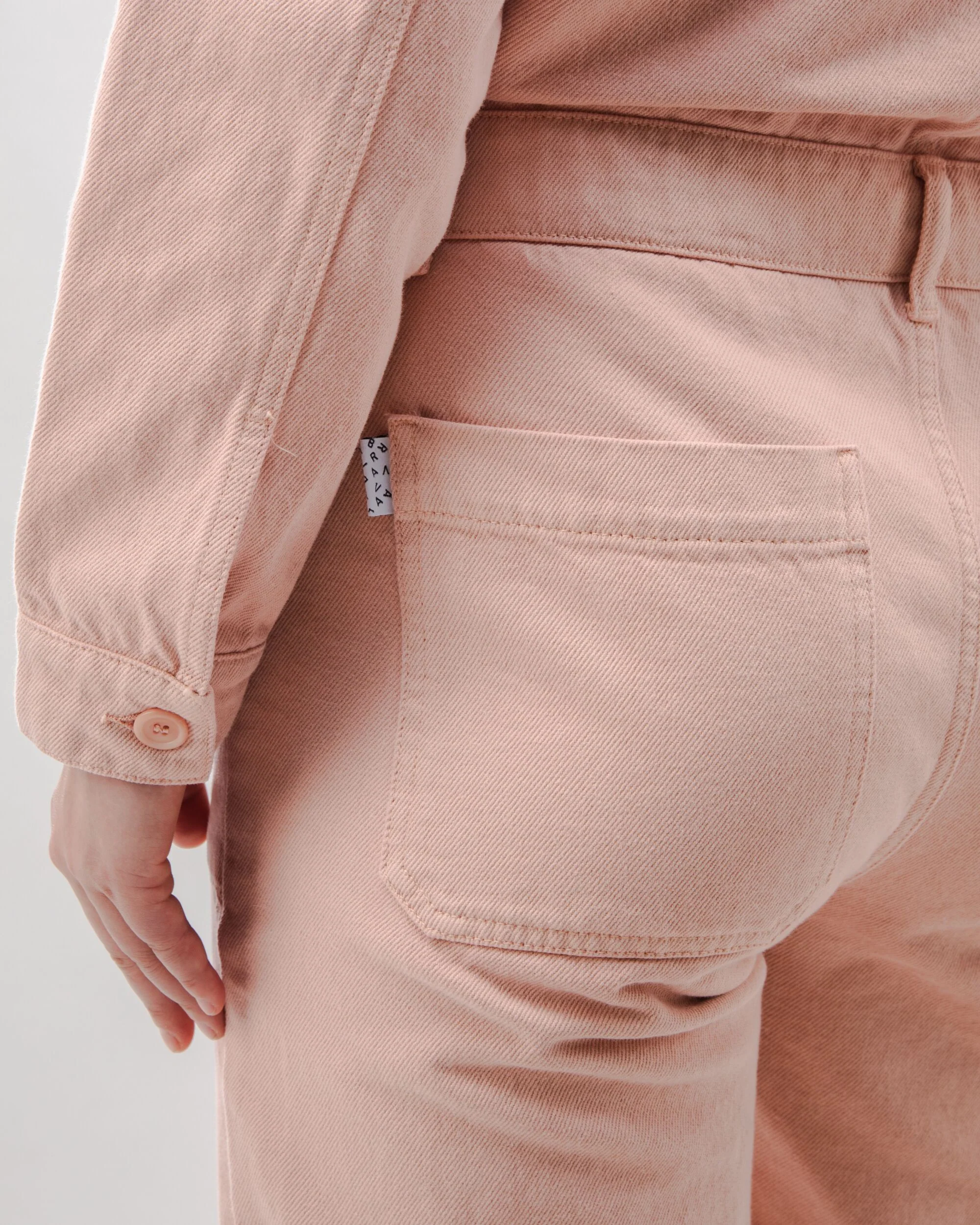 Cotton Twill Boiler Suit Rose - Image 7