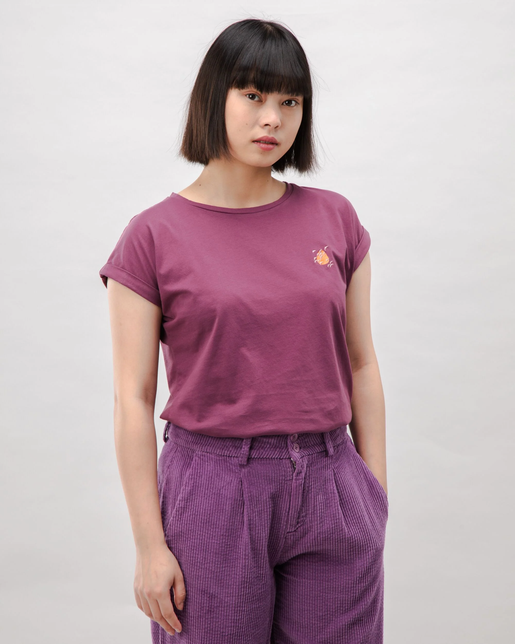 Dusk Scoop Cotton Tee Grape - Image 2