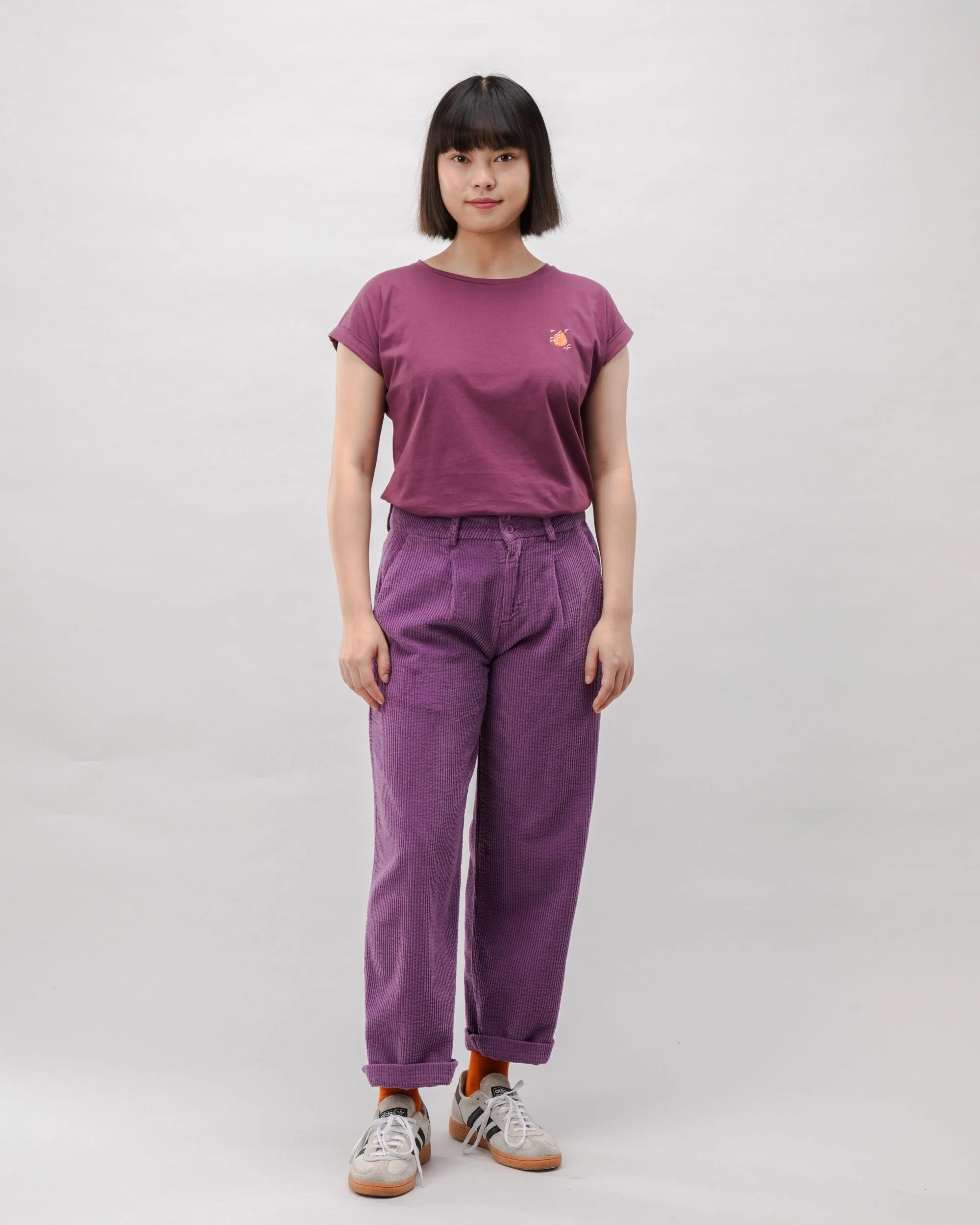 Dusk Scoop Cotton Tee Grape - Image 3