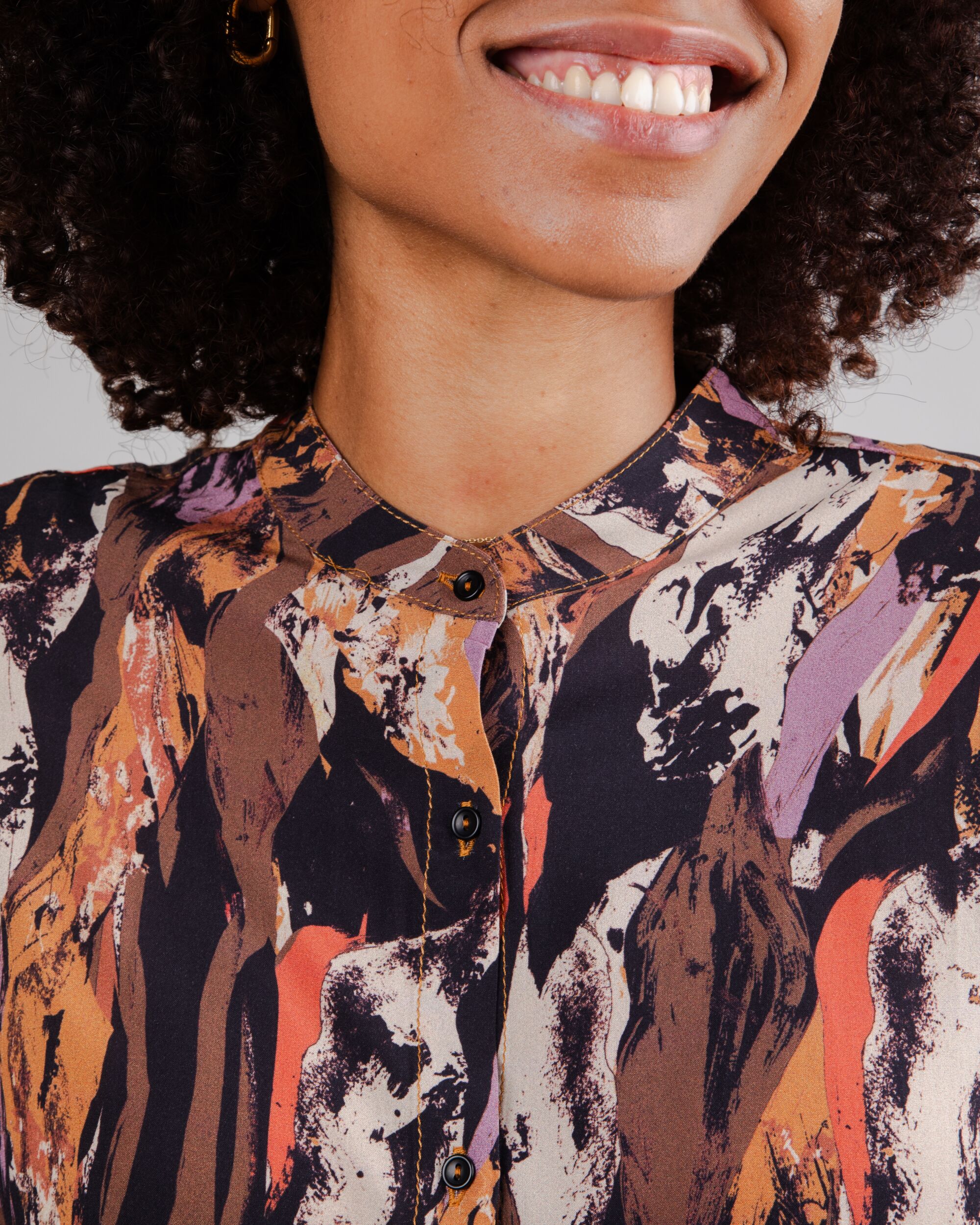 Etna Oversized Mao Dress Brown - Image 7