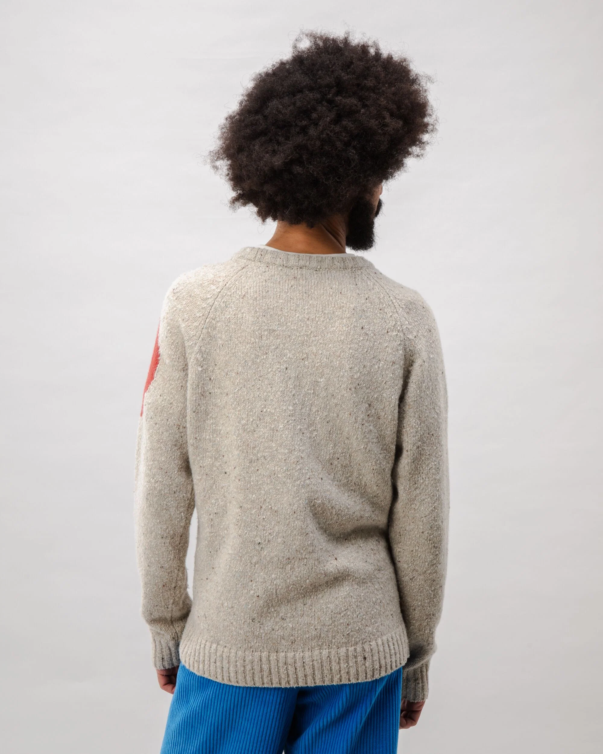 Geo Raglan Wool Sweater Melange - Image 4