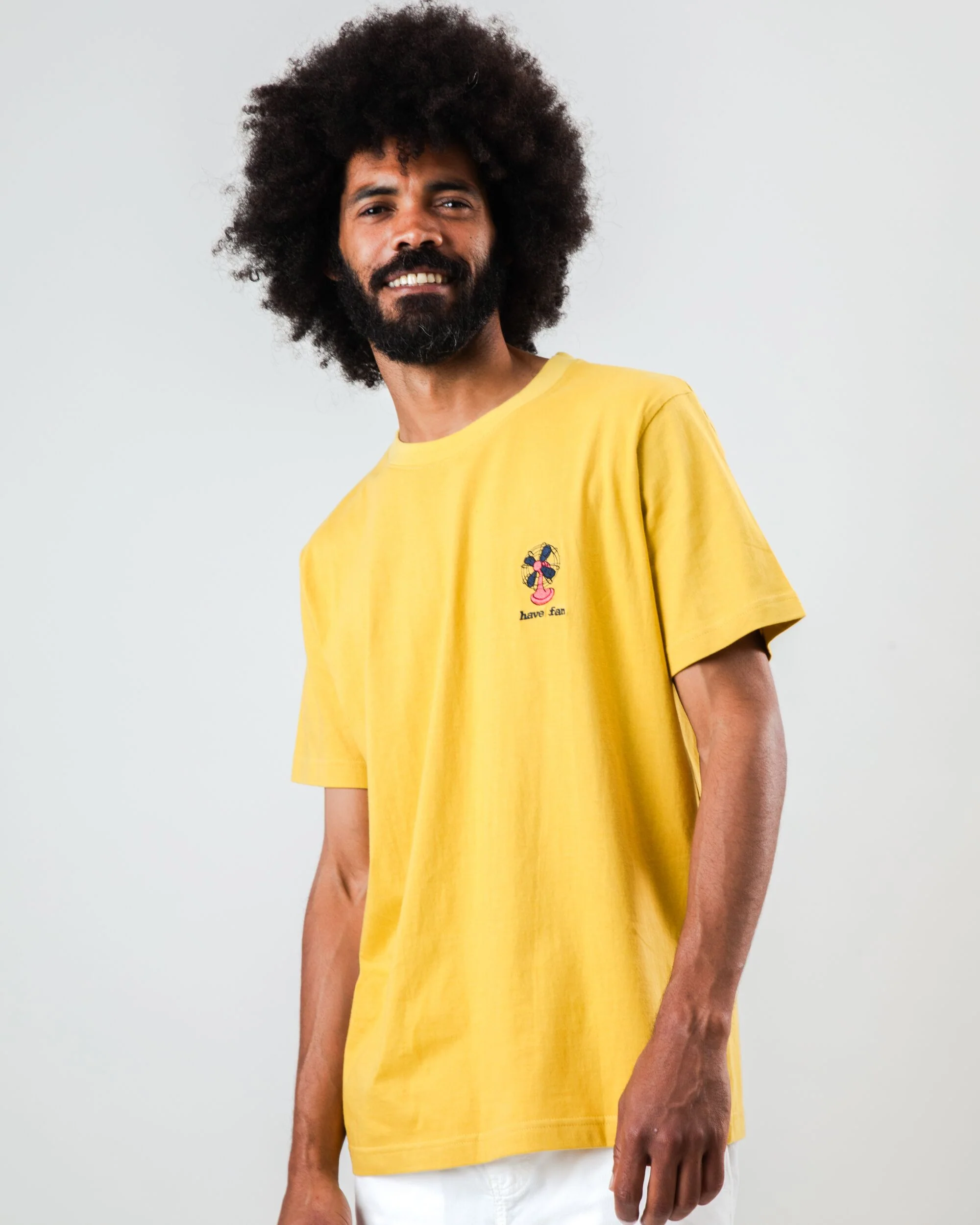 Have Fan T-shirt Yellow - Image 2