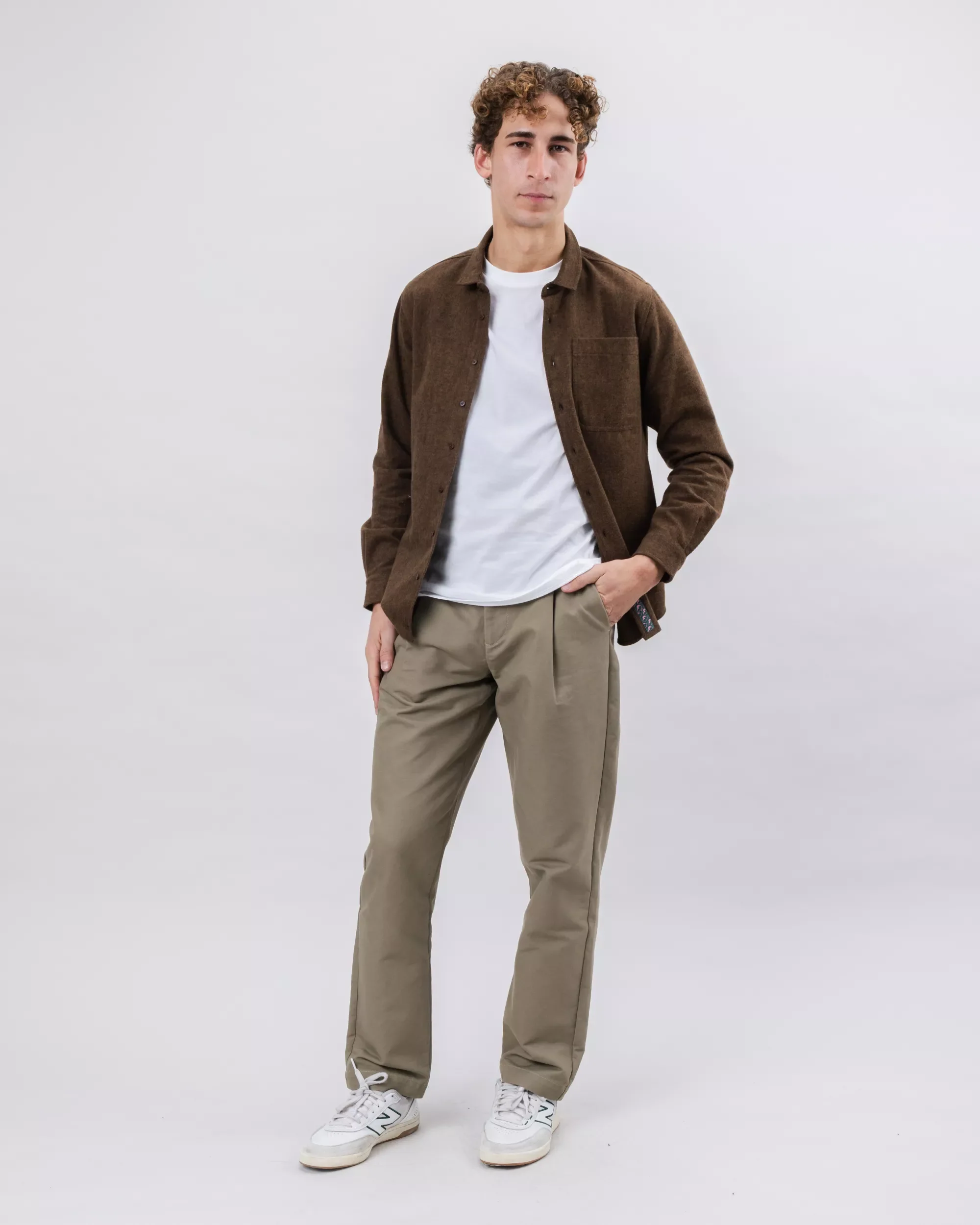 Heart Flannel Overshirt Brown - Image 3