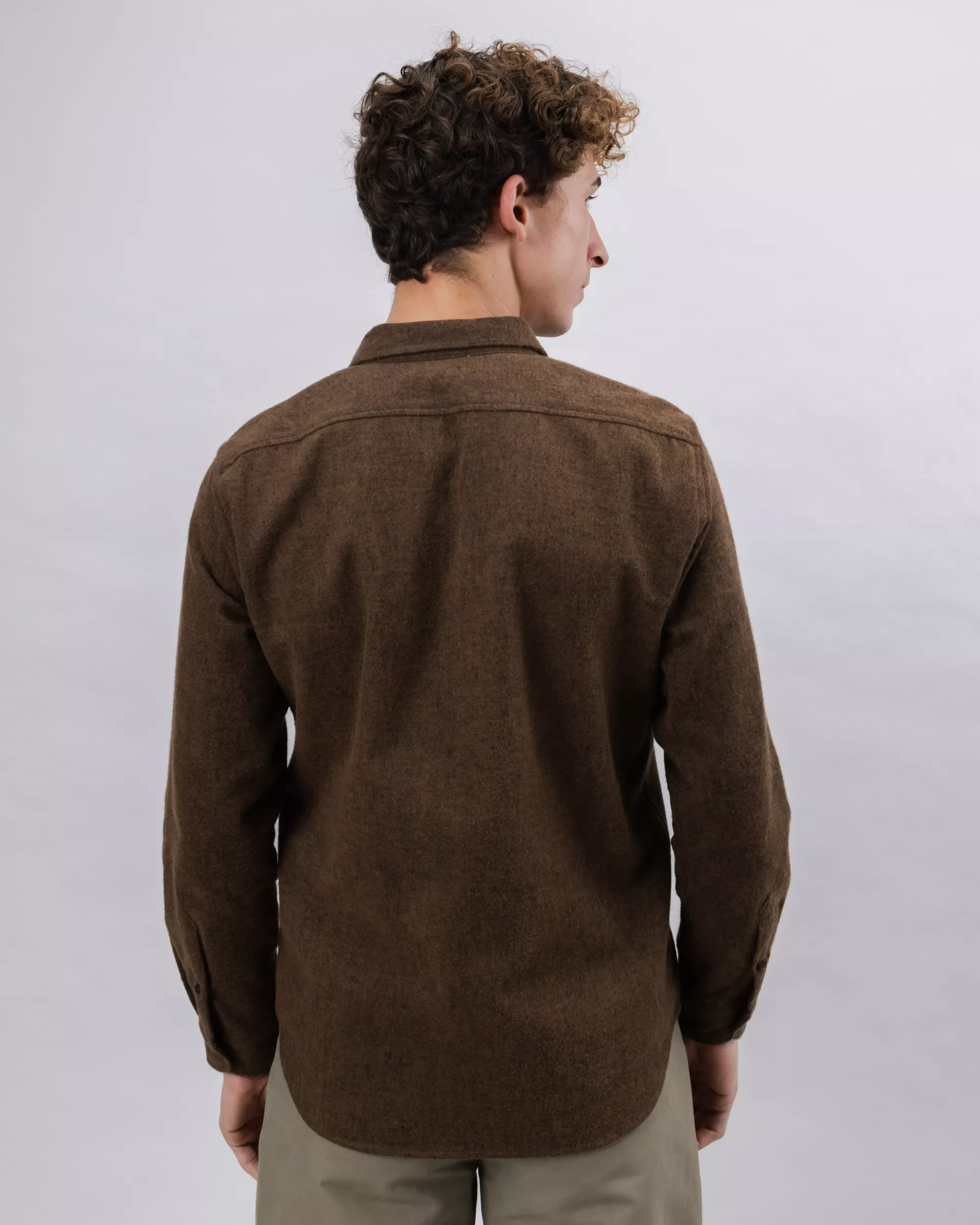 Heart Flannel Overshirt Brown - Image 5