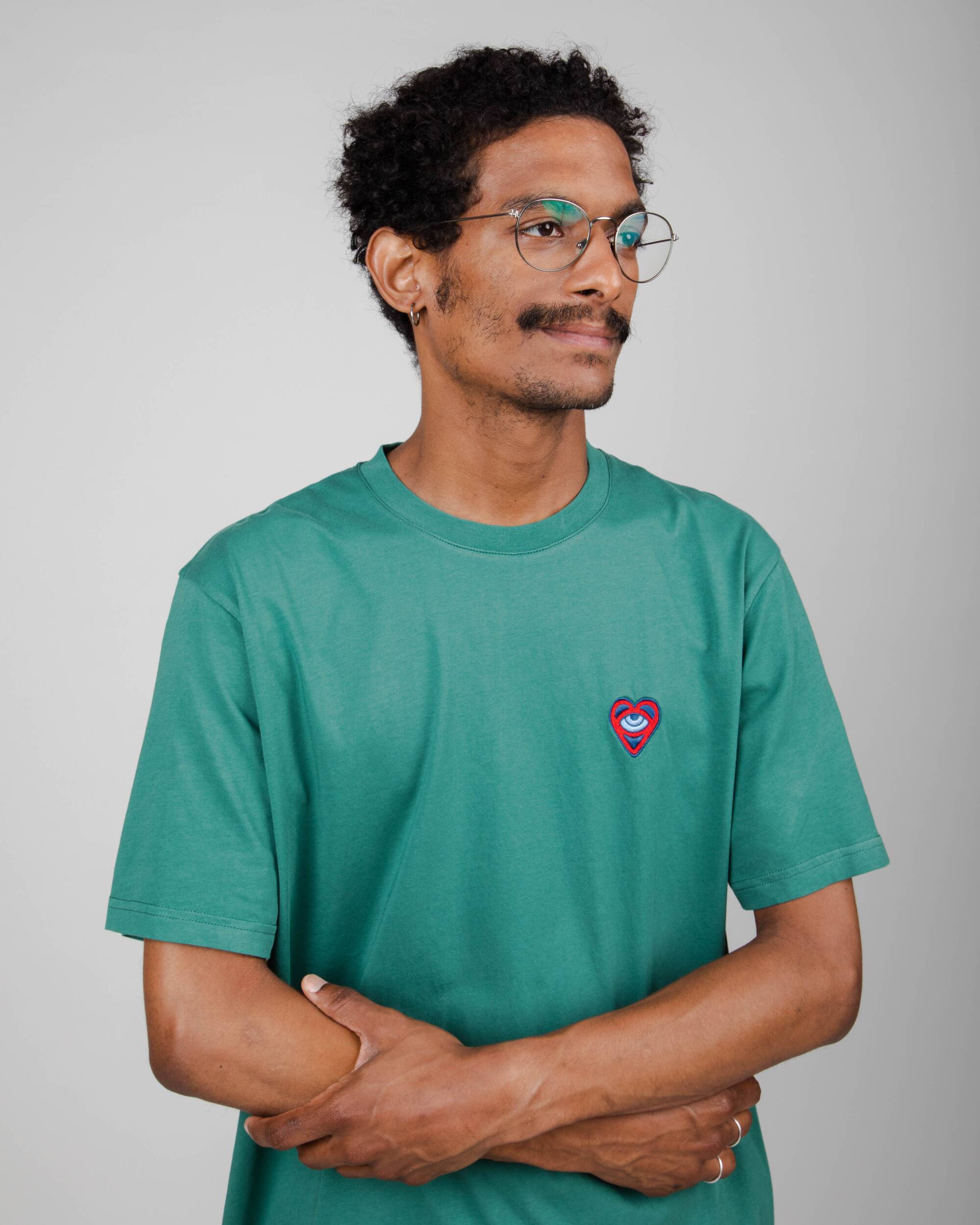 Asis Percales Heart T-Shirt Green - Image 8