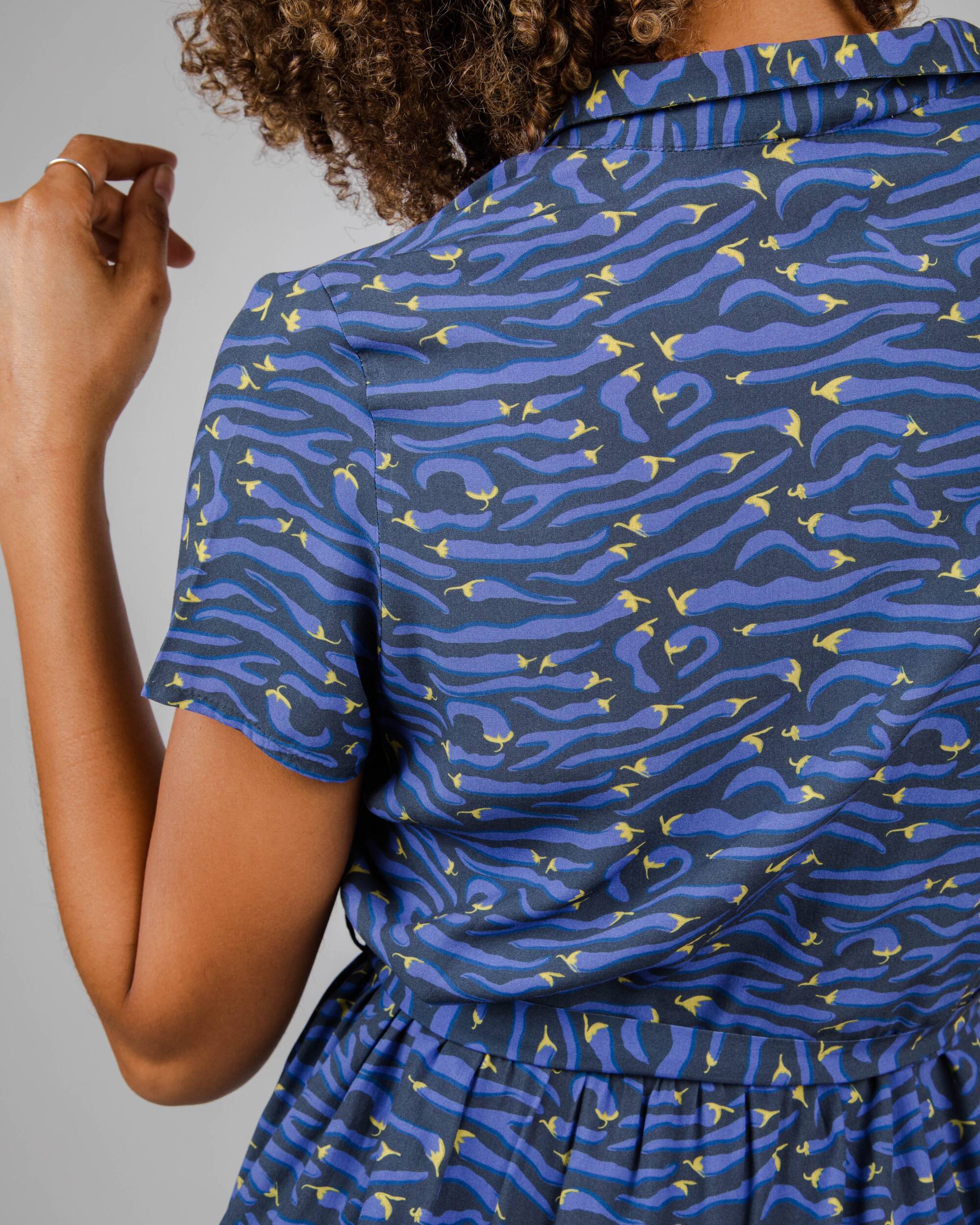 Jalapeño Short Dress Navy - Image 7